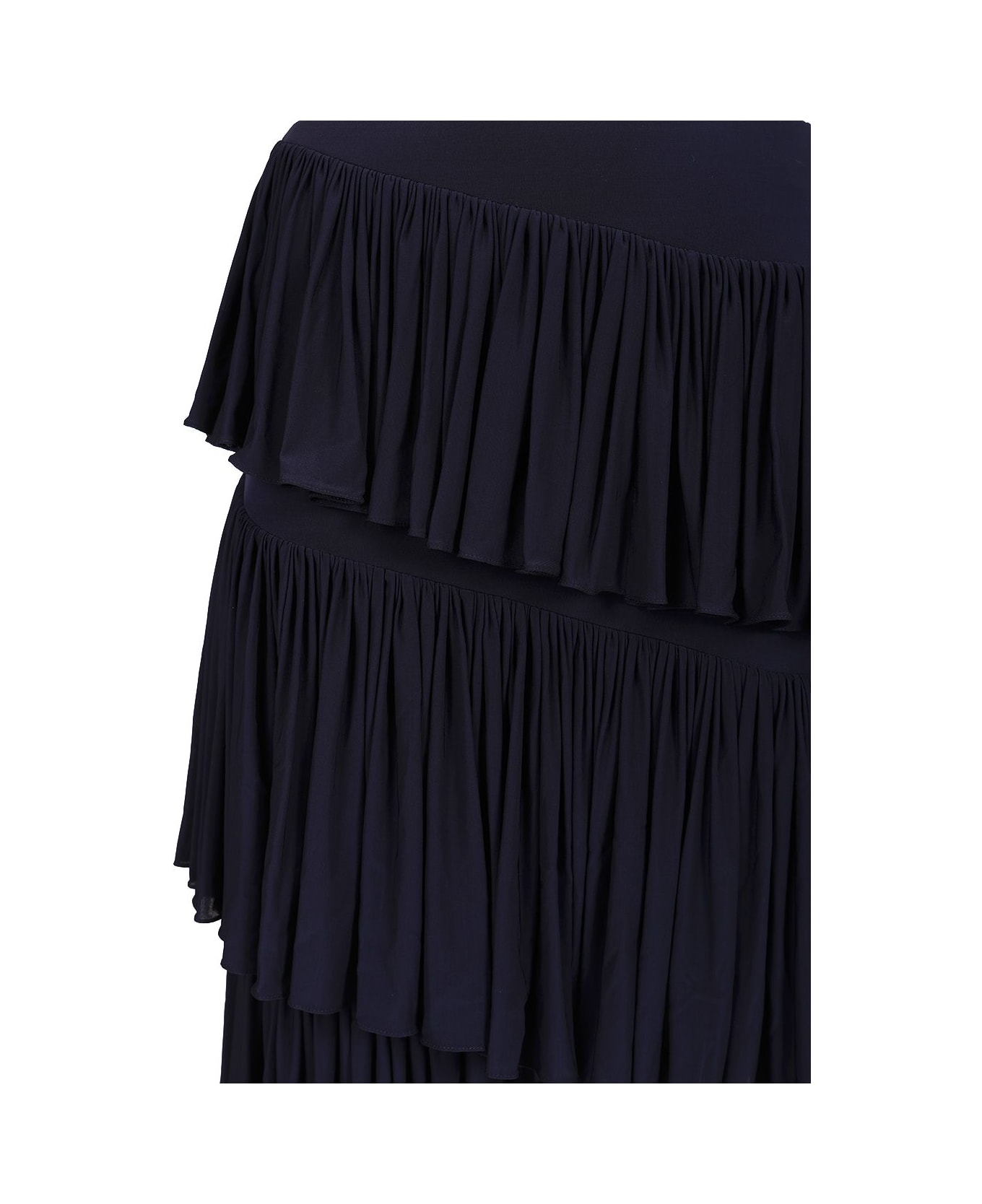 Alaia Asymmetrical Spiral Skirt - Blue