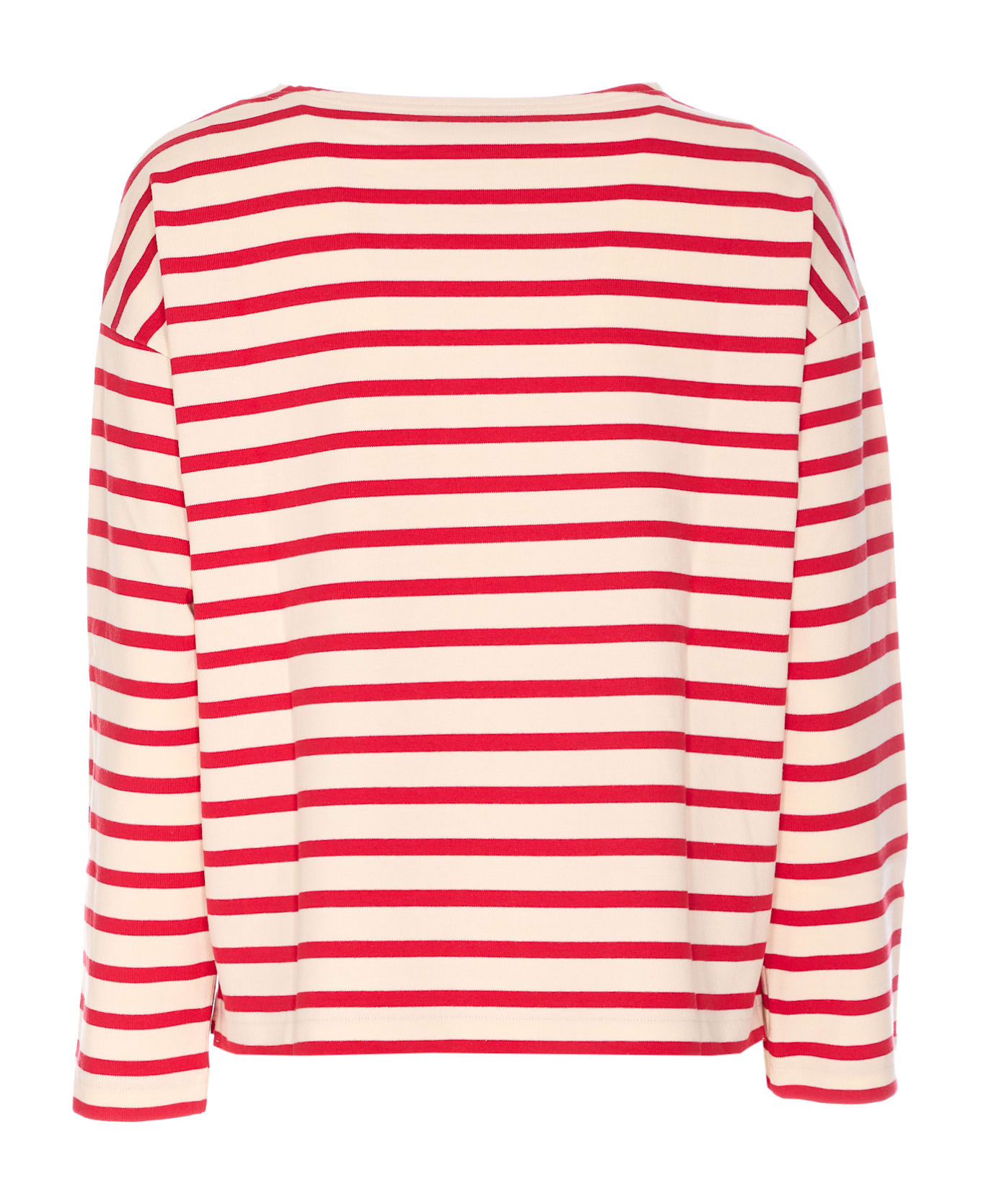 Valentino Garavani Striped Logo Patterned T-shirt - Red
