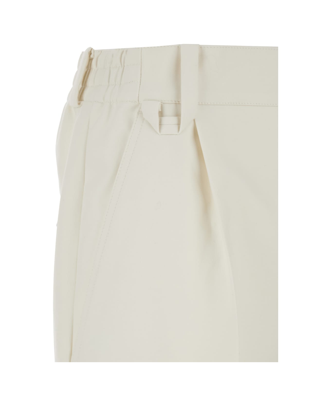 Jacquemus White Pants With Button Closure In Cotton Man - Ivory