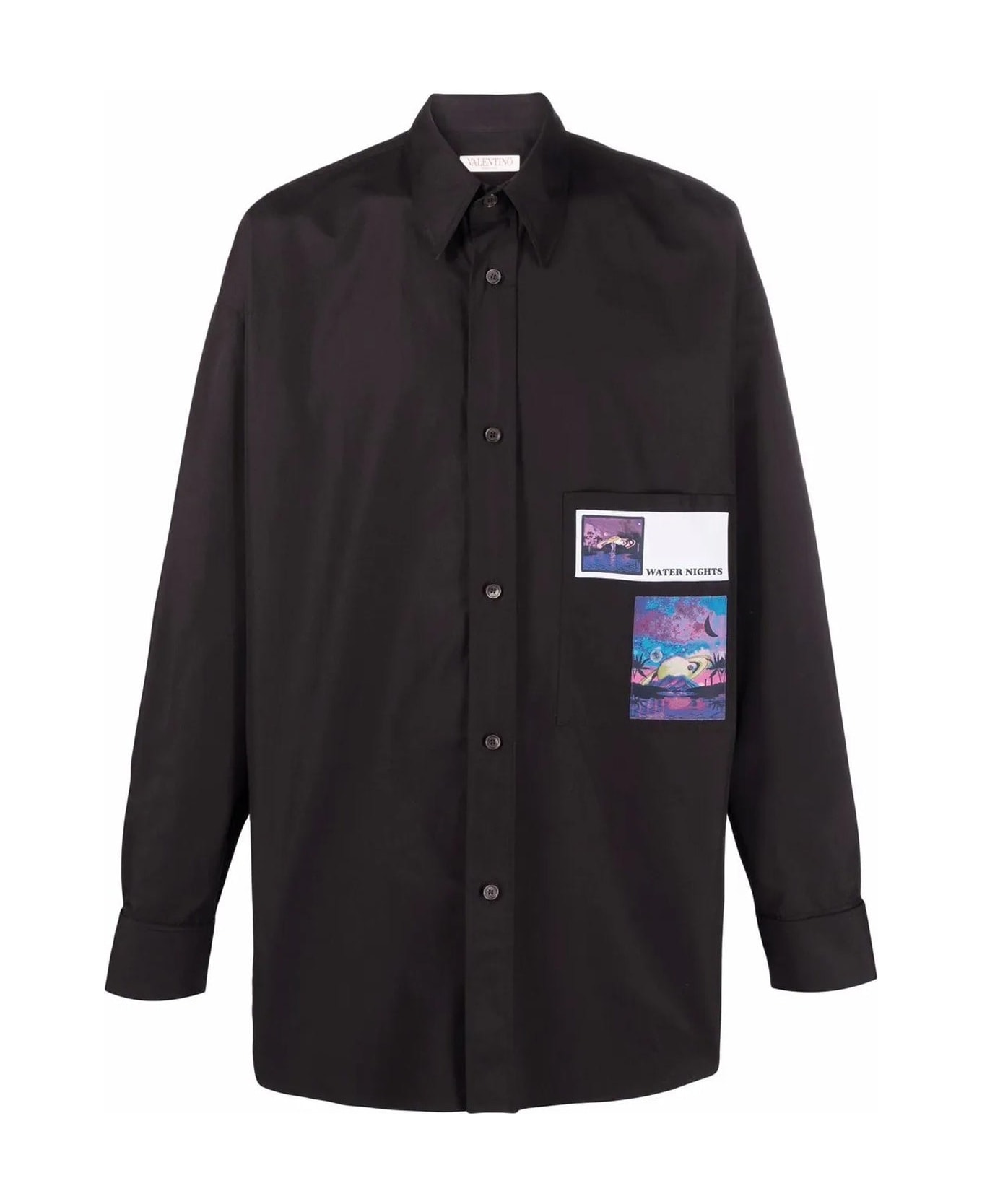 Valentino Garavani Water Nights Patches Shirt - Black