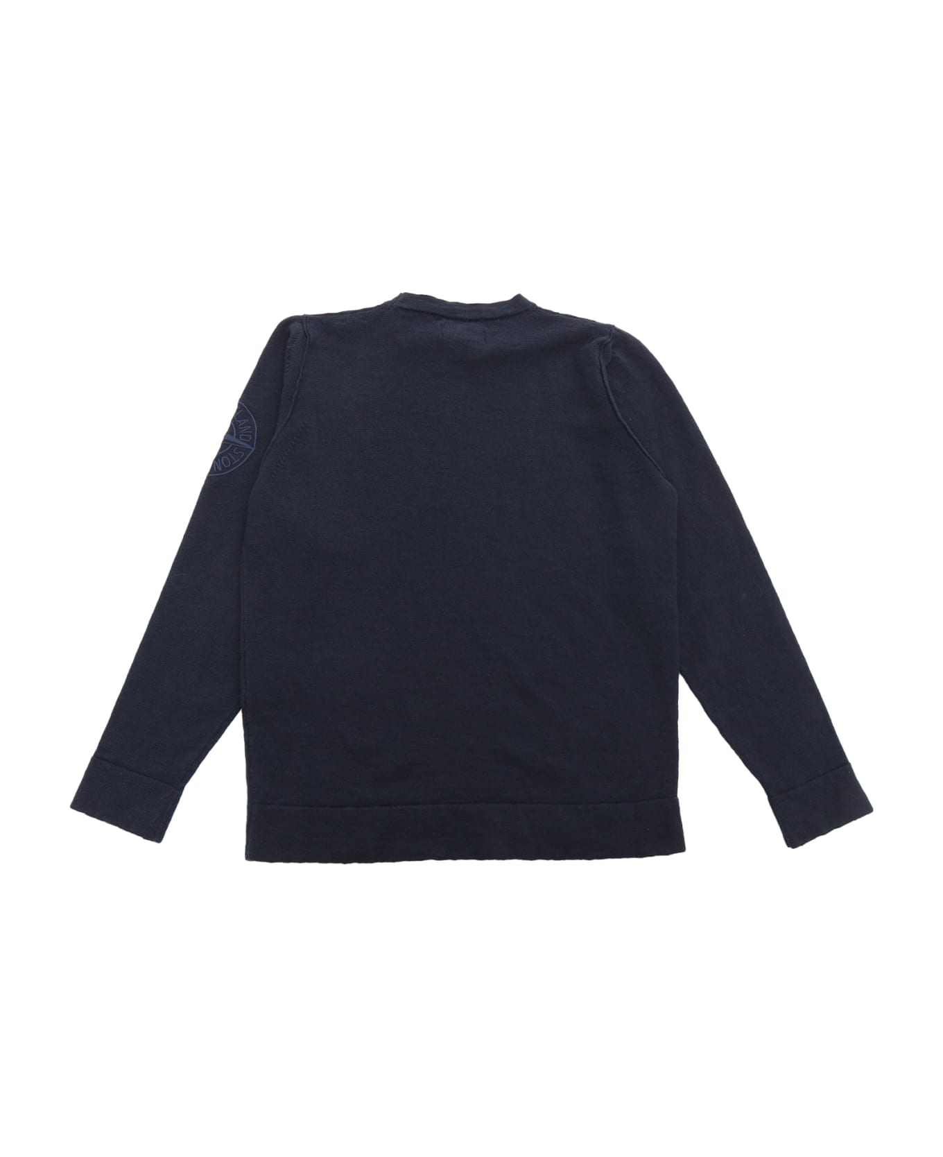 Stone Island Junior Blue Sweater With Logo - BLUE ニットウェア＆スウェットシャツ