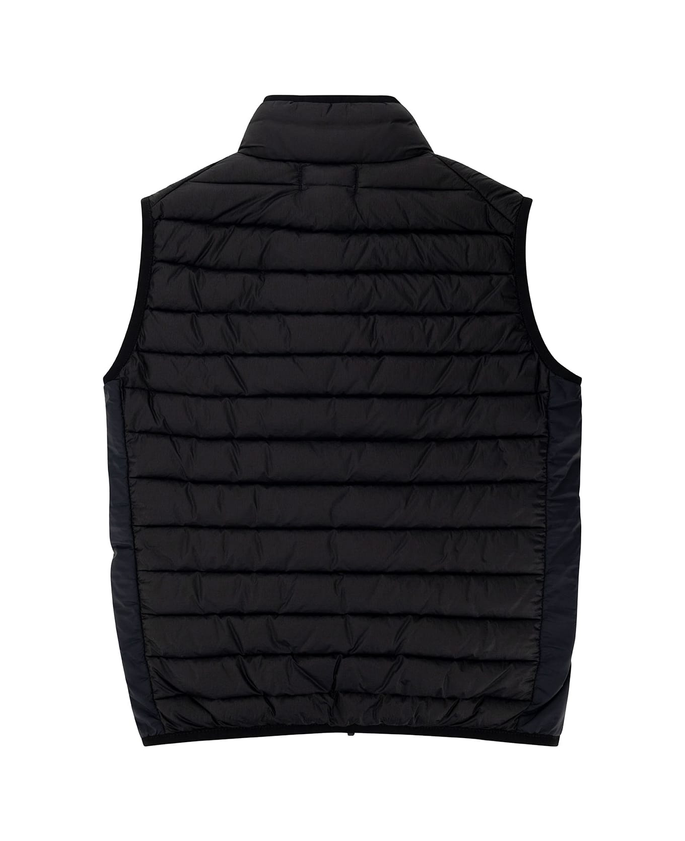 Stone Island Blue Down Vest With Logo Patch In Polyamide Boy コート＆ジャケット