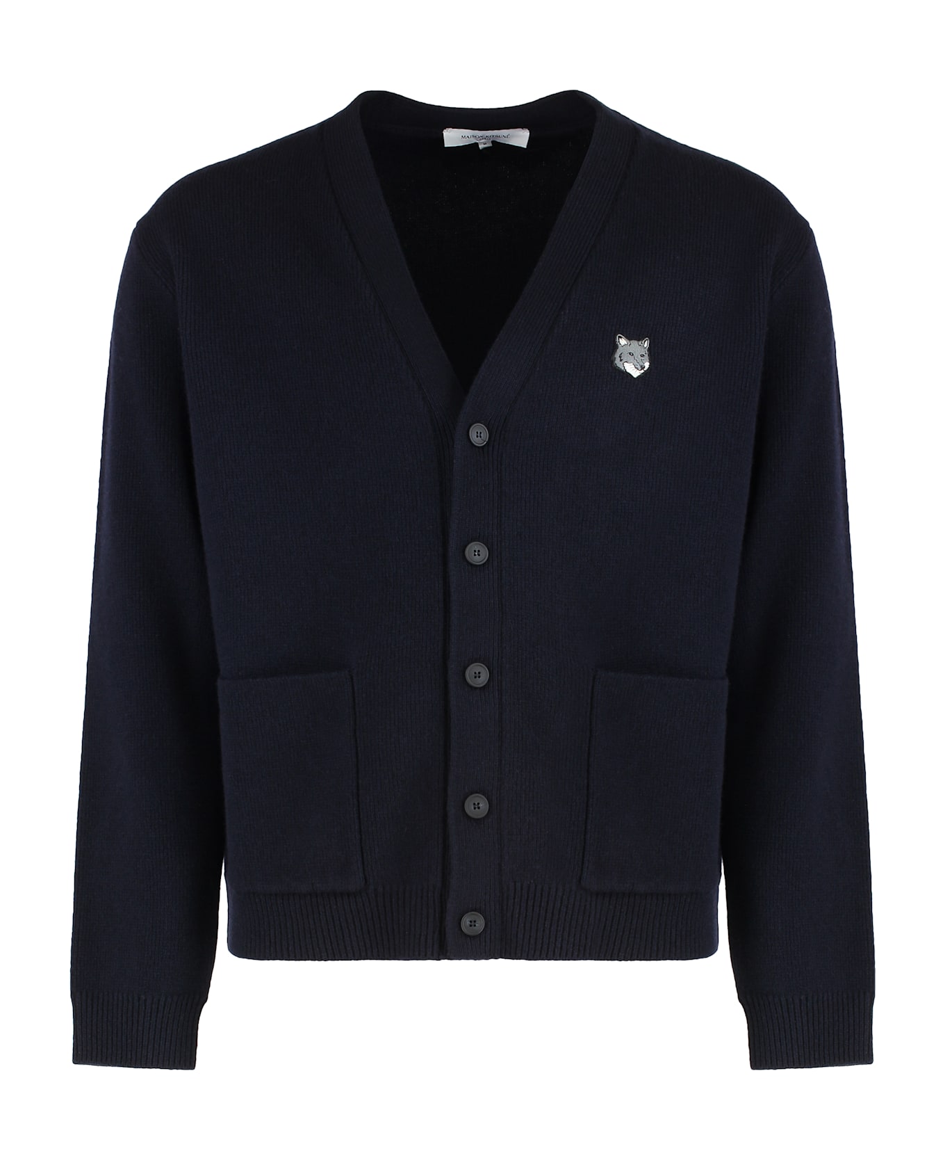 Maison Kitsuné Cardigan In Wool - blue