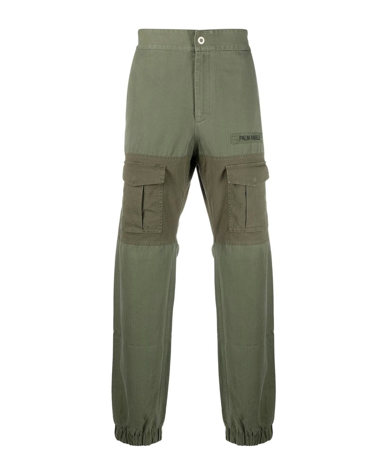 Palm Angels Cotton Trousers - Green ボトムス
