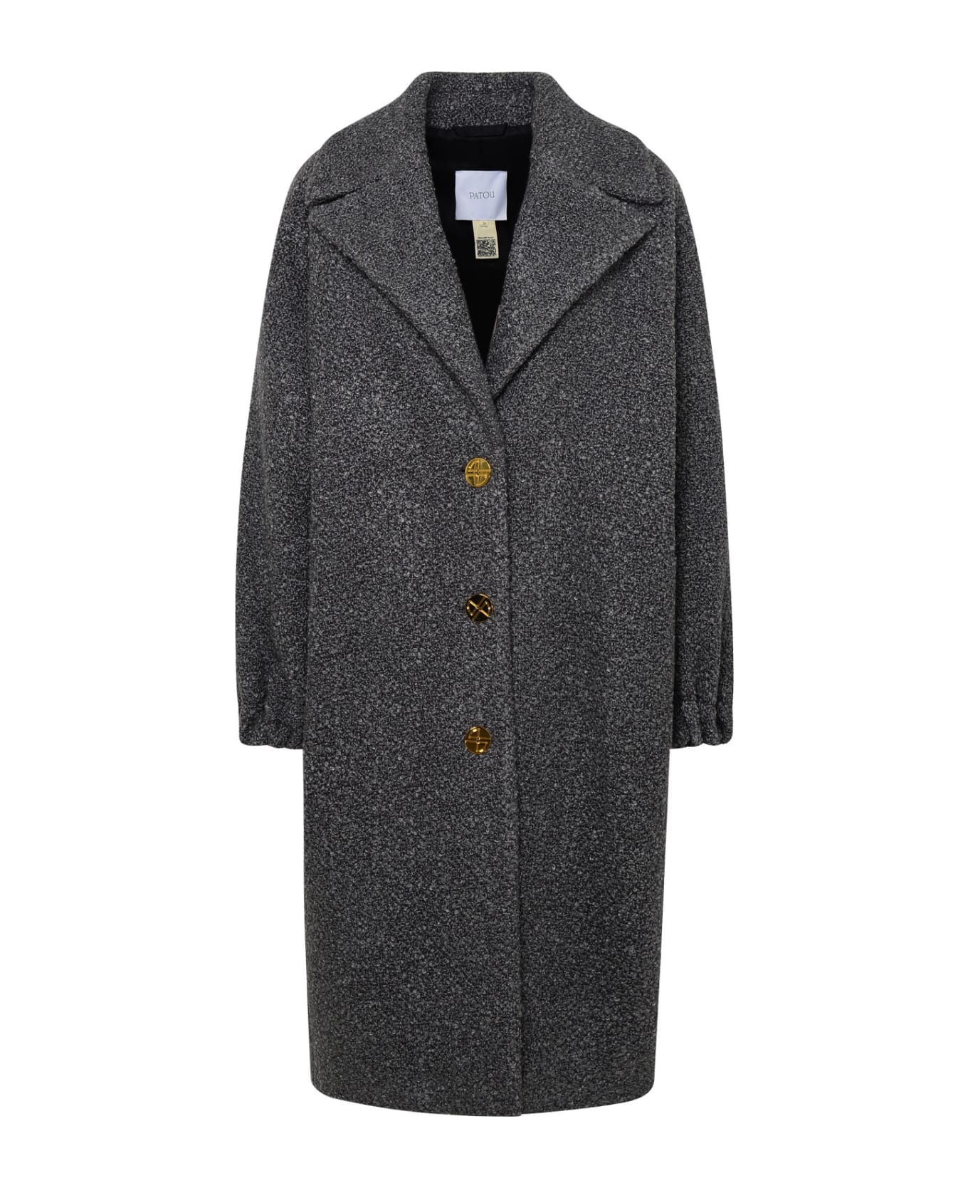 Patou 'elliptic' Grey Wool Coat - Grey