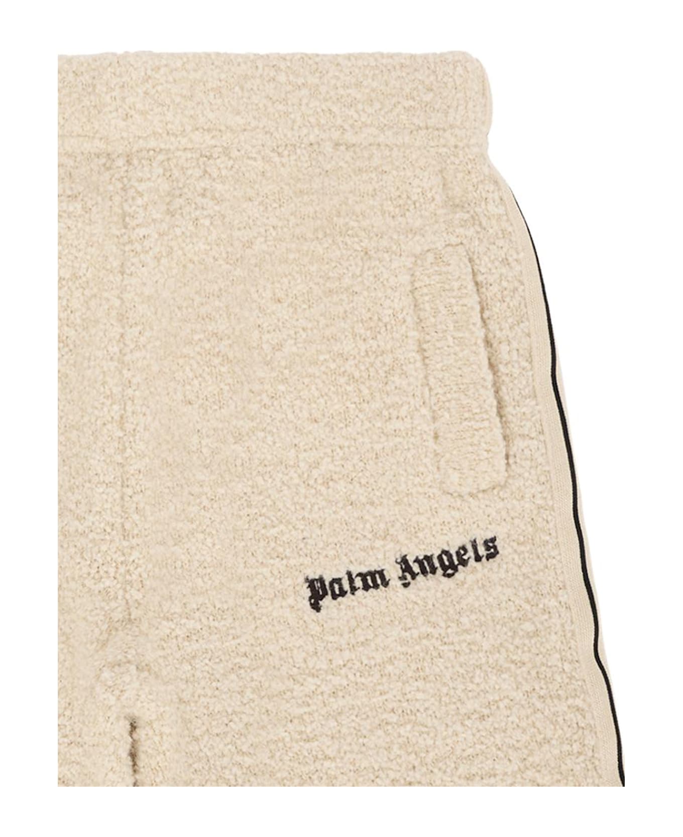 Palm Angels Beige Trousers For Babykids With Logo - Beige