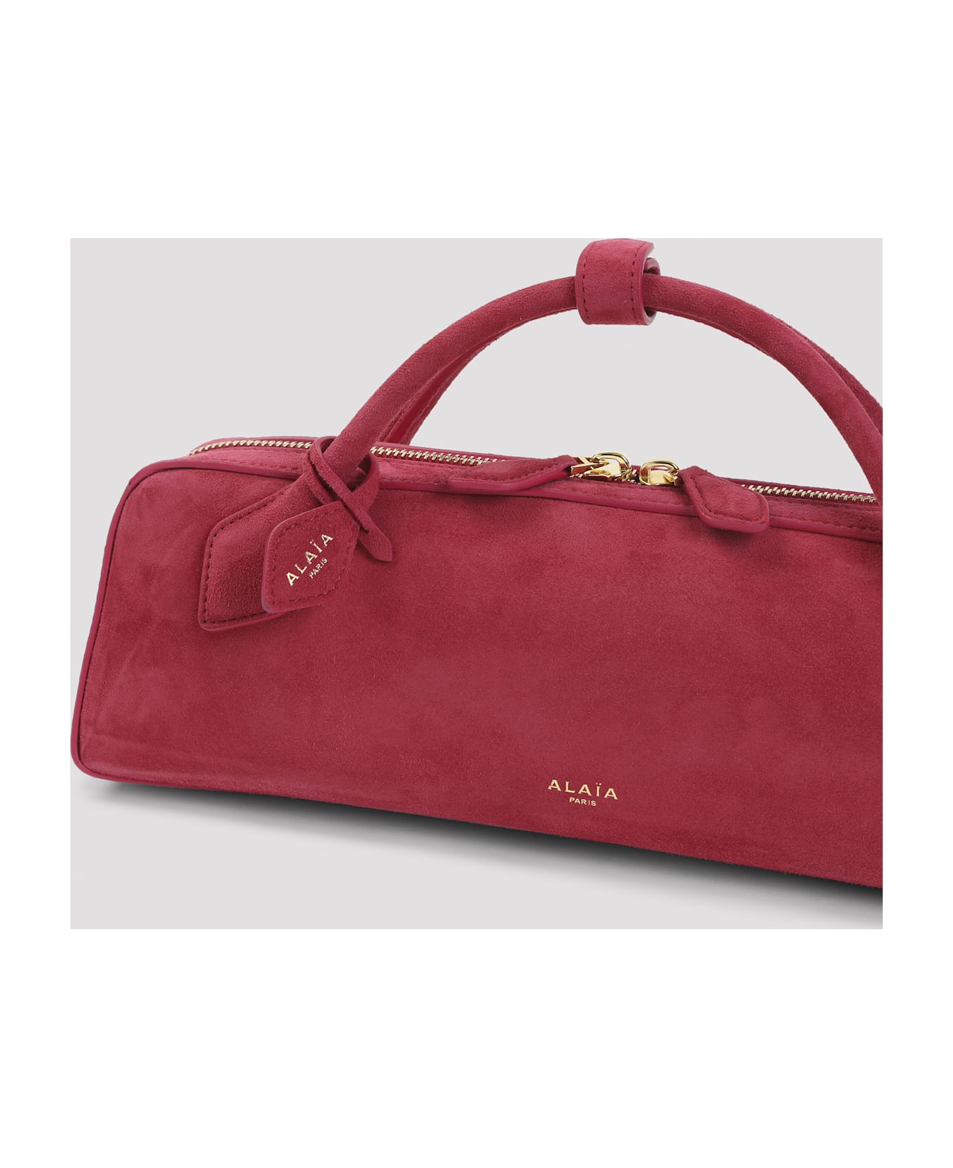 Alaia Alaïa Teckel Suede Clutch - Framboise