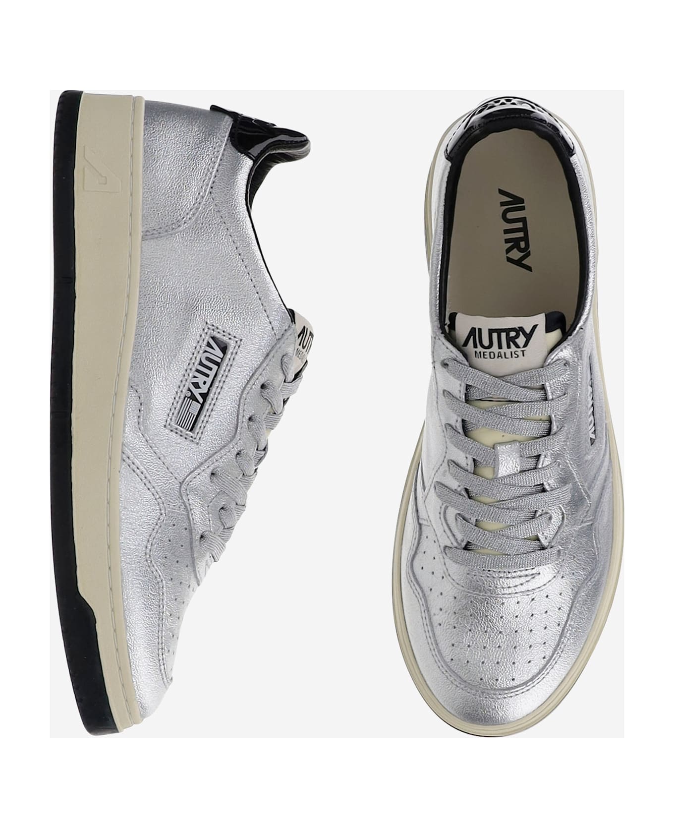 Autry Medalist Low Sneakers - Silver/blk