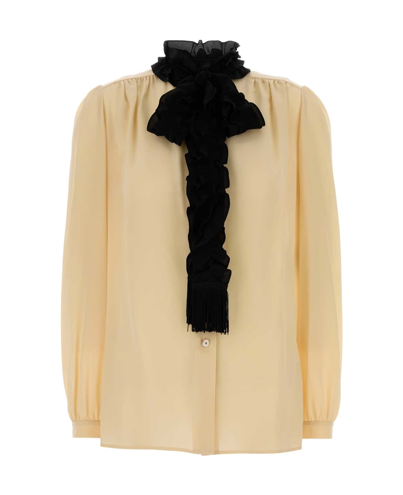 Valentino Garavani Yellow Silk Shirt - BETULLANERO