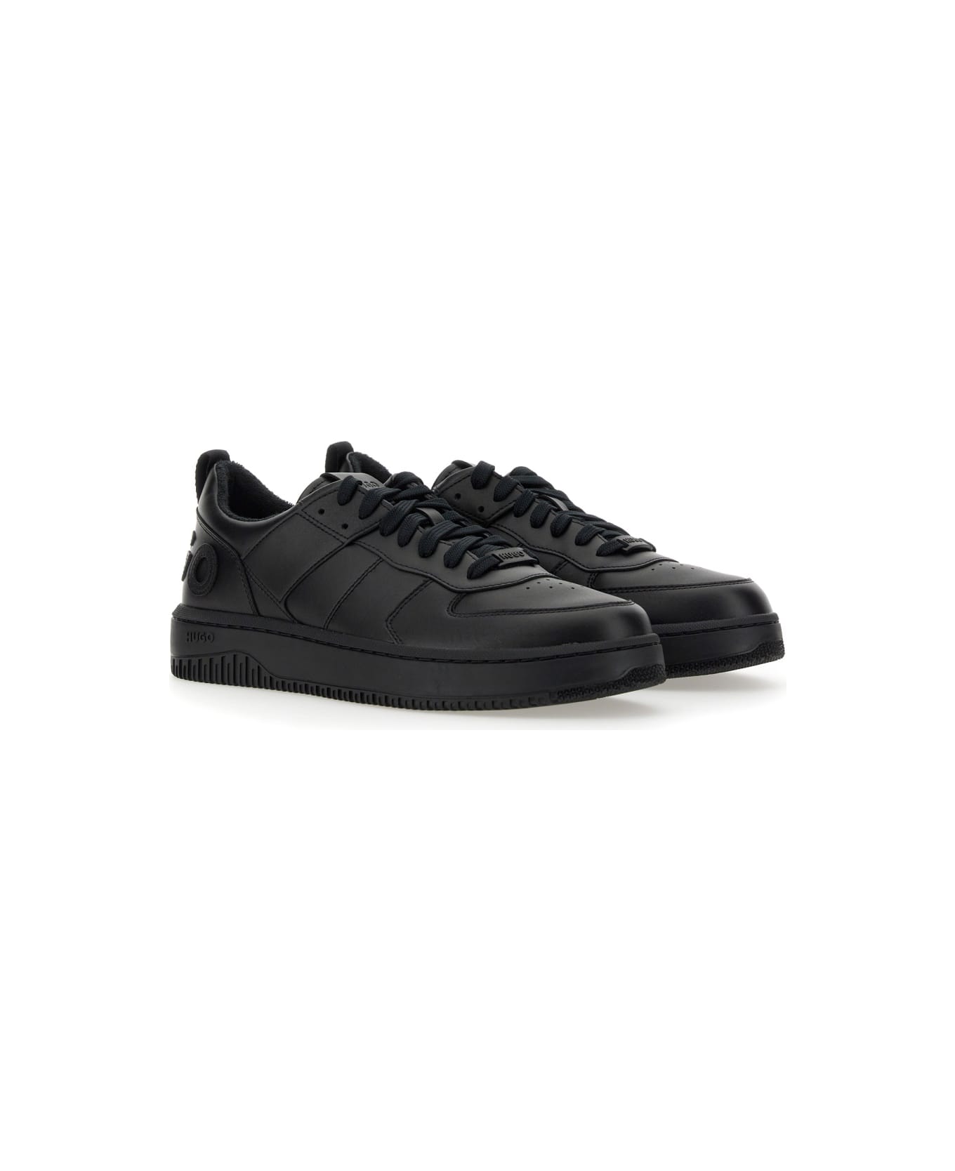 Hugo Boss Leather Sneaker - BLACK