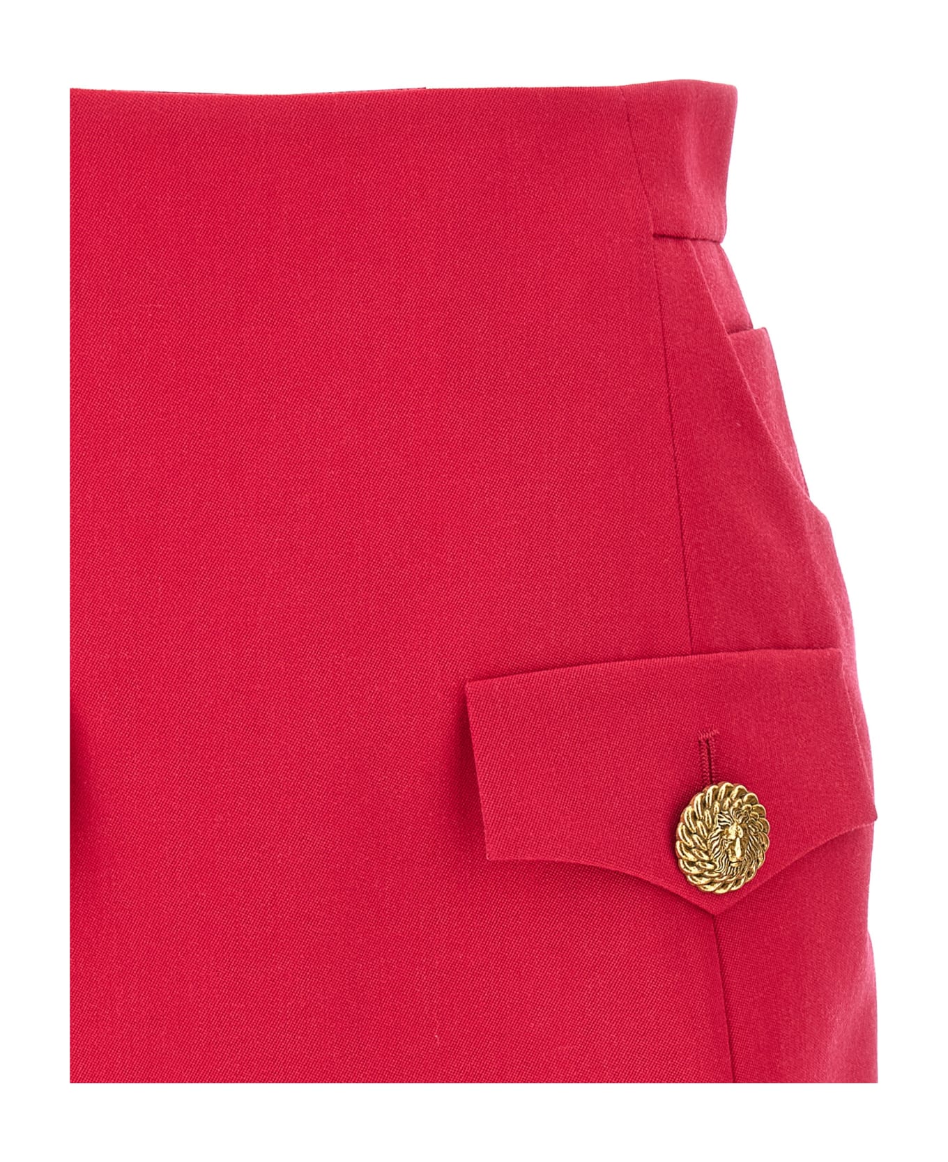 Balmain coulisse Mini Skirt - Fuchsia