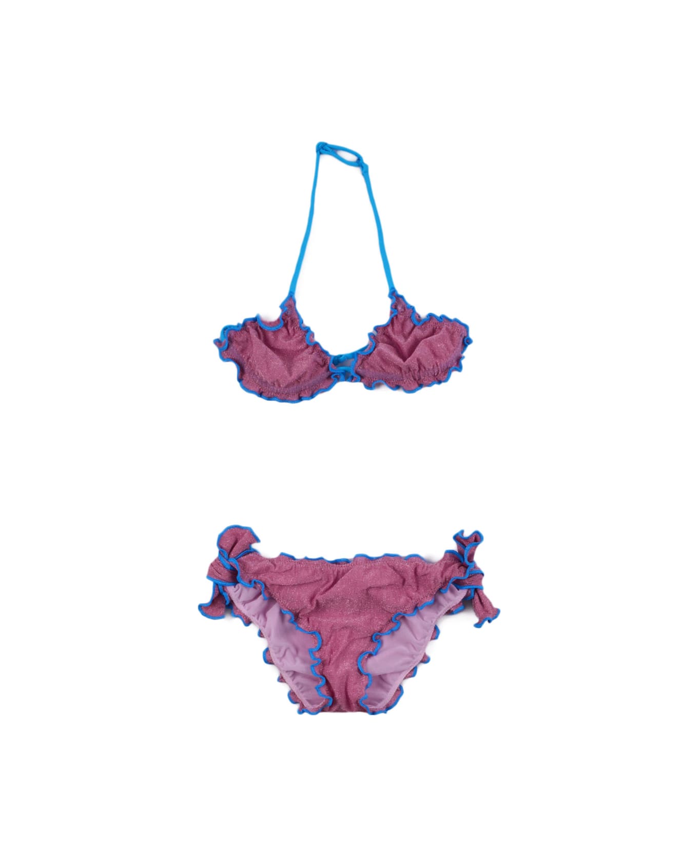 MC2 Saint Barth Bikini Swimsuit With Contrasting Edge - Rose 水着