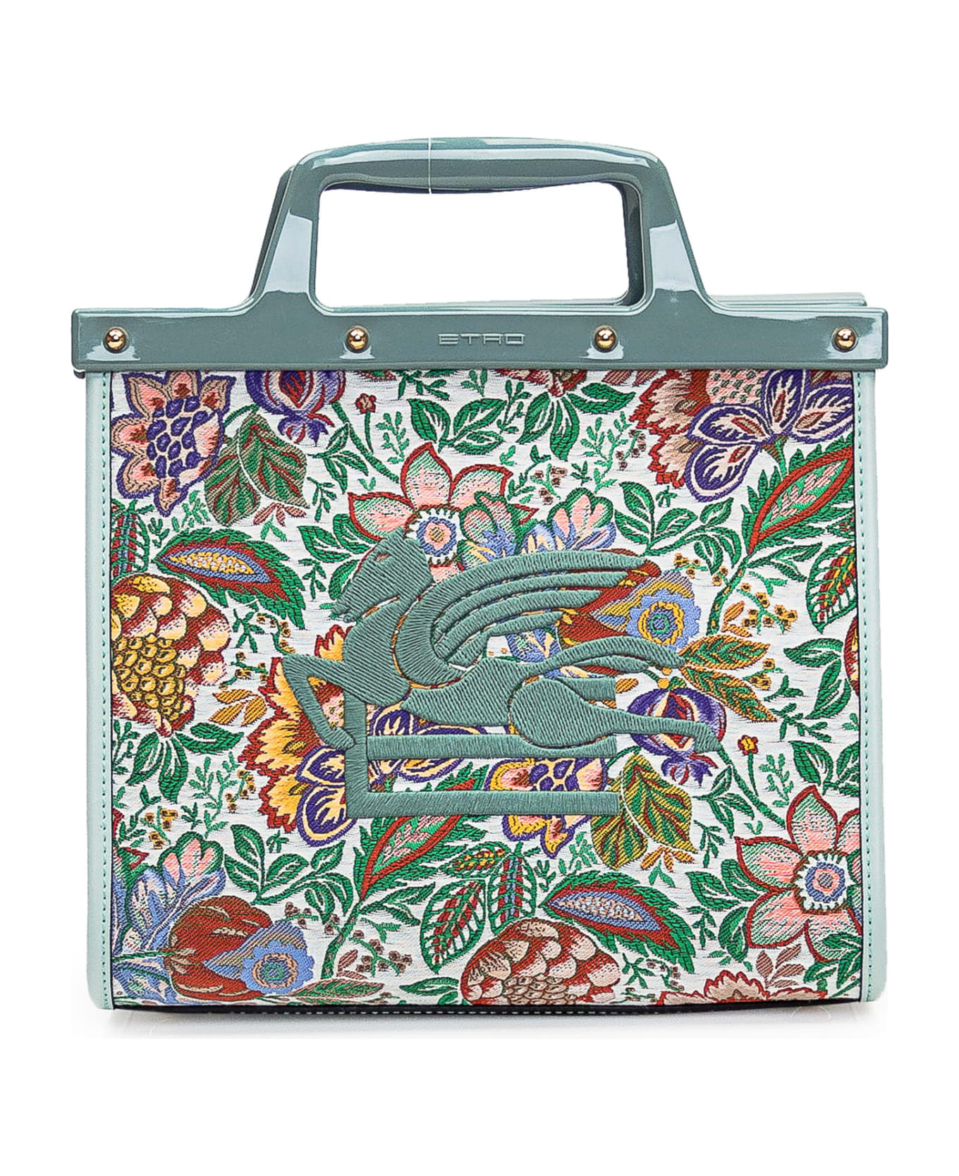 Etro Floral Jacquard Medium Love Trotter Shopping Bag - Green