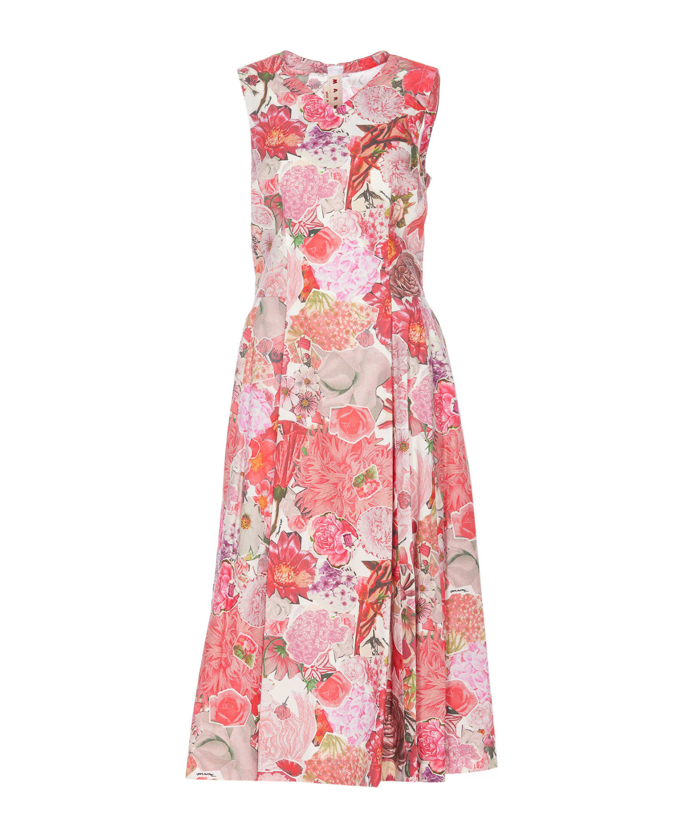 Marni Collage Print A-line Dress - Pink ワンピース＆ドレス