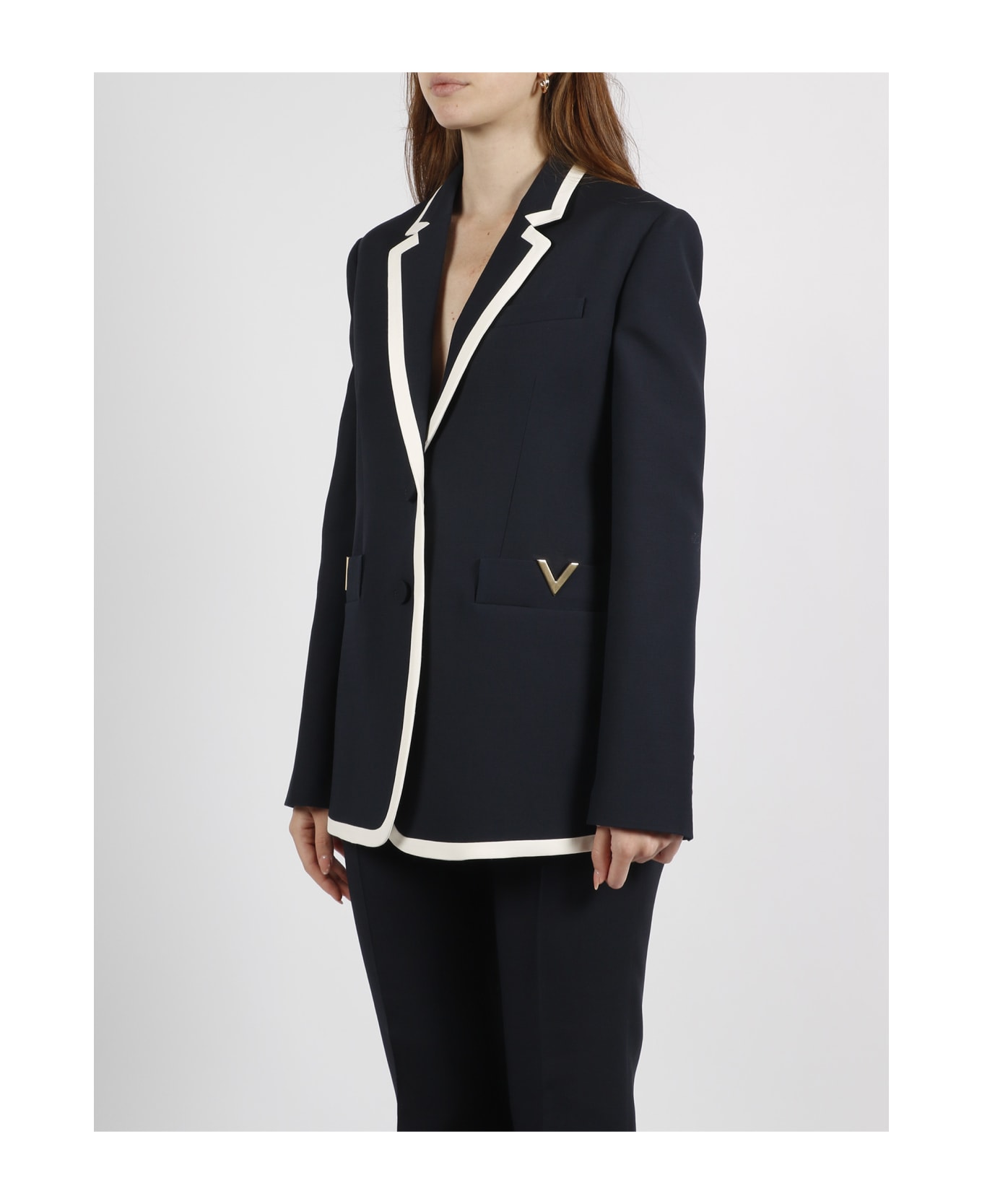 Valentino Garavani Crepe Couture Jacket - Blue