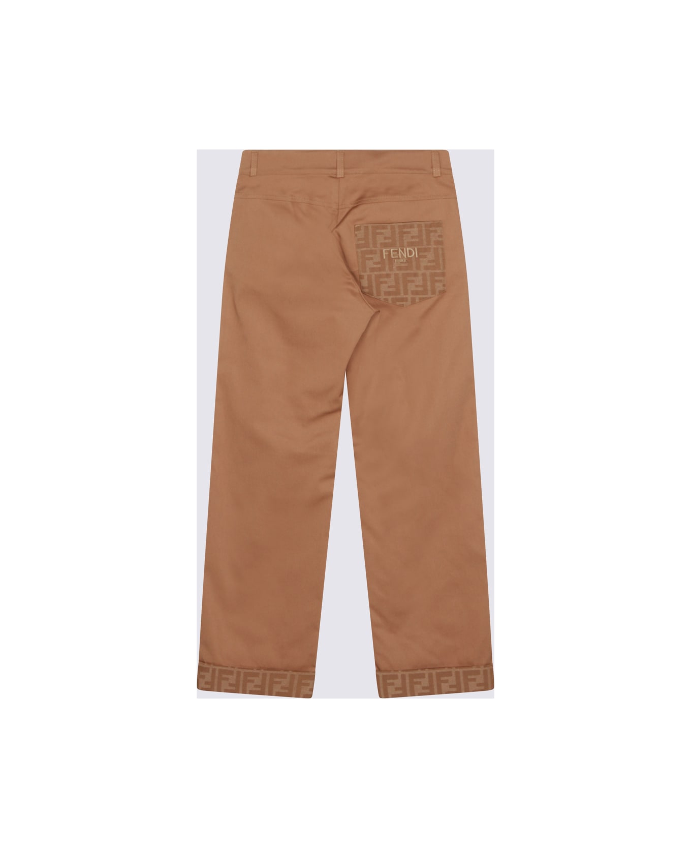 Fendi Camel Cotton Pants - Brown