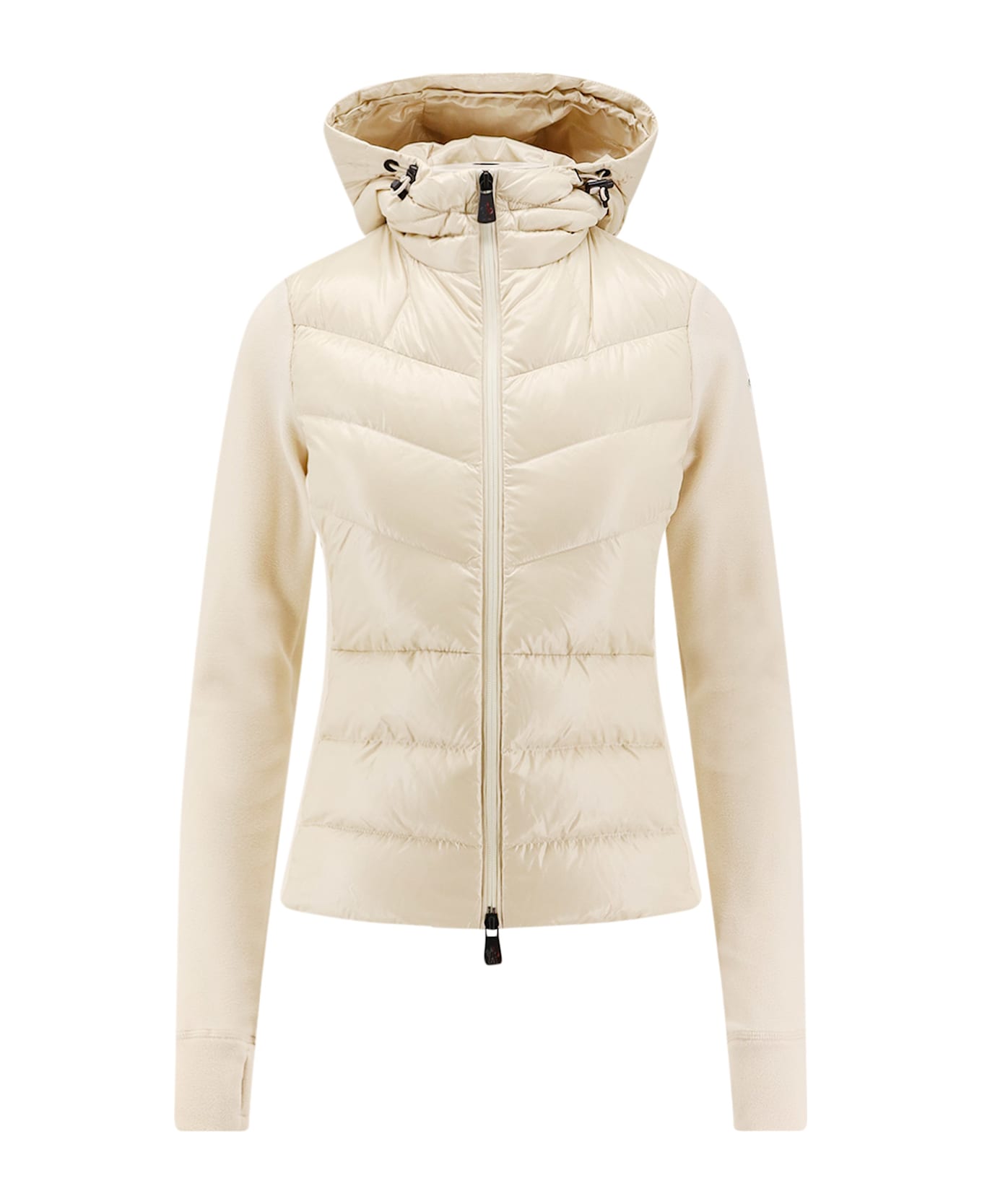Moncler Grenoble Nylon Down Jackt With Fleece Inserts - Beige