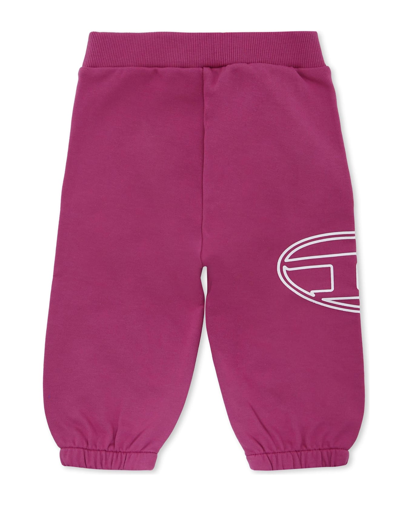 Diesel Purple Trousers For Baby Girl With Logo - Violet
