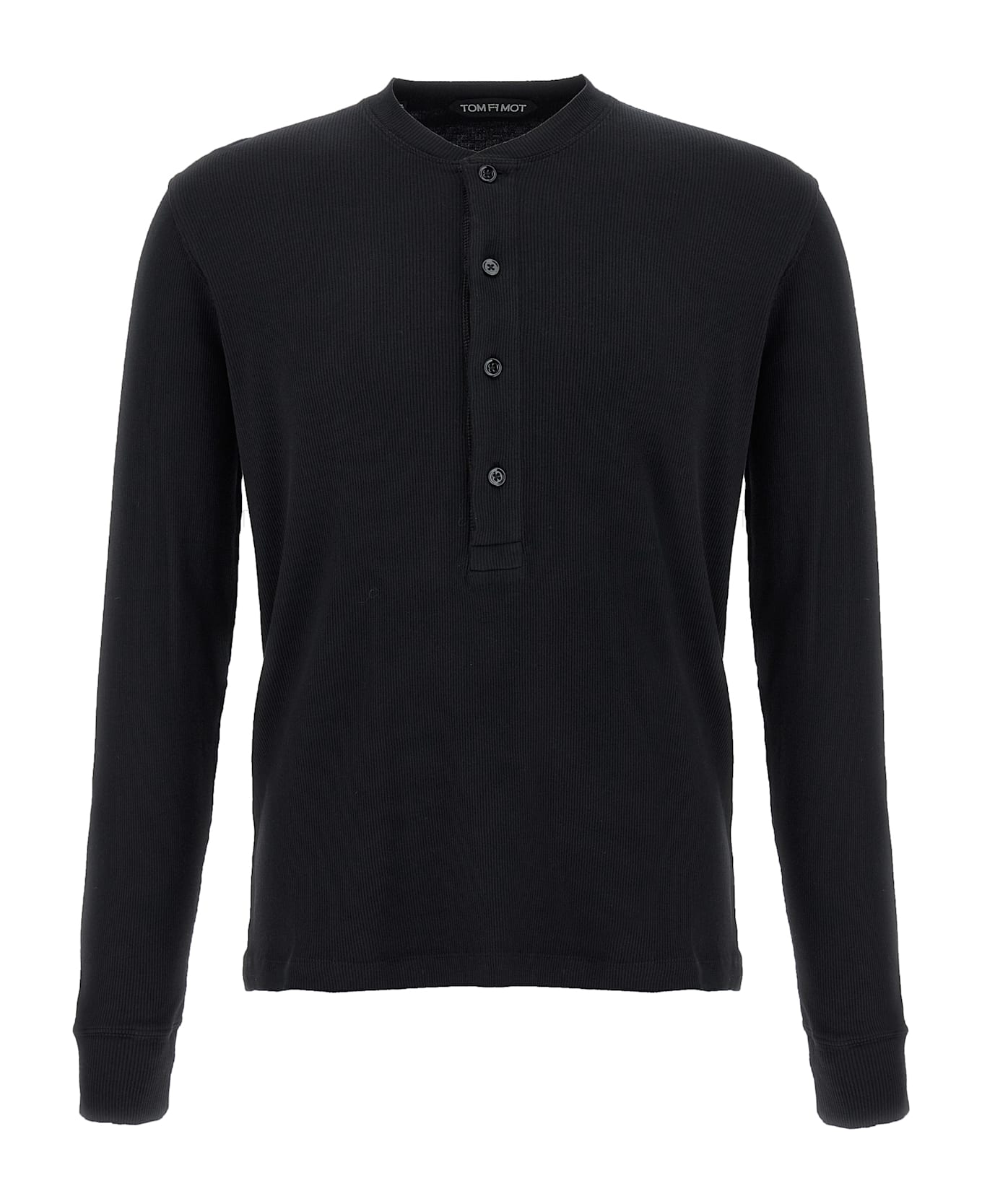Tom Ford 
henley
 T-shirt - Black