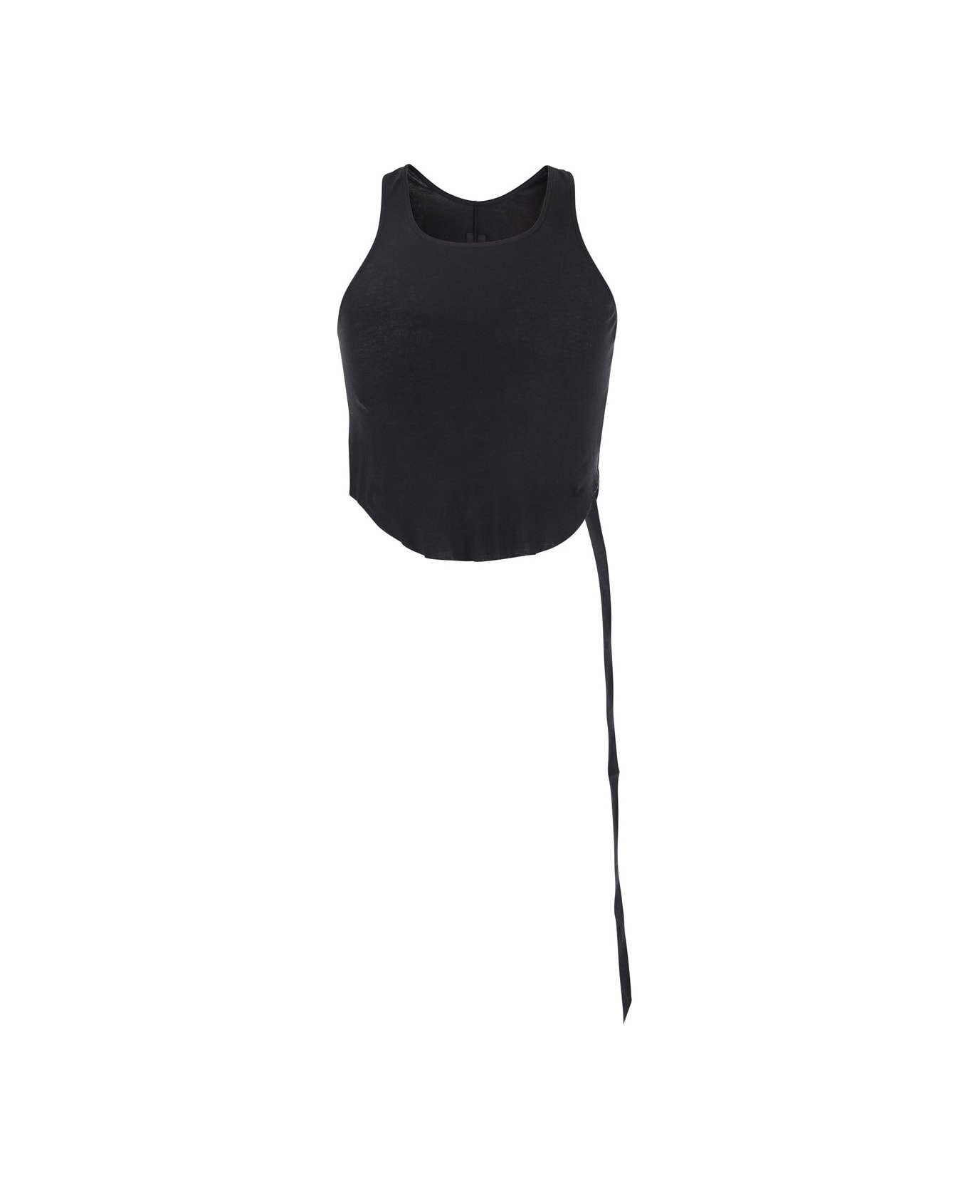 DRKSHDW Black Racerback Top With Oversize Band In Cotton Man - Black
