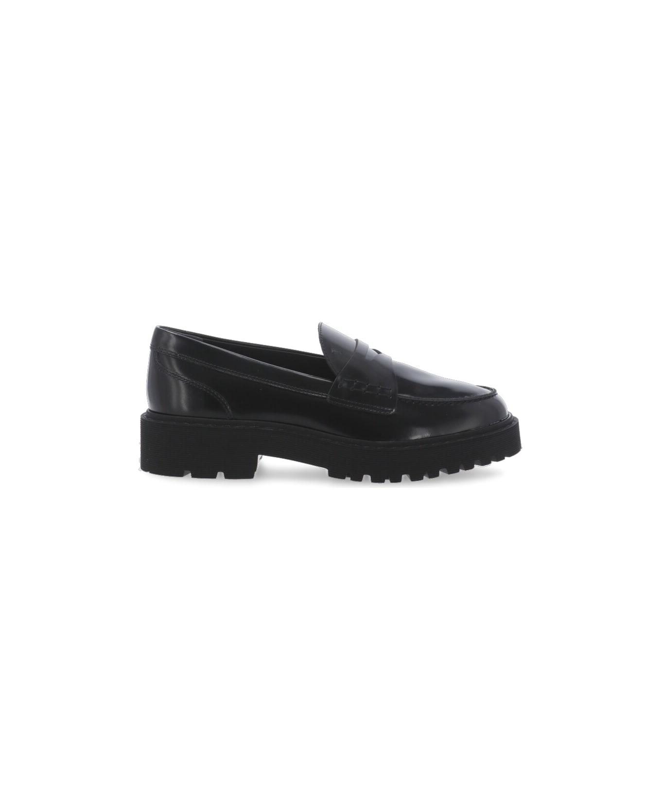Hogan H543 Patent Leather Loafer - Black ハイヒール