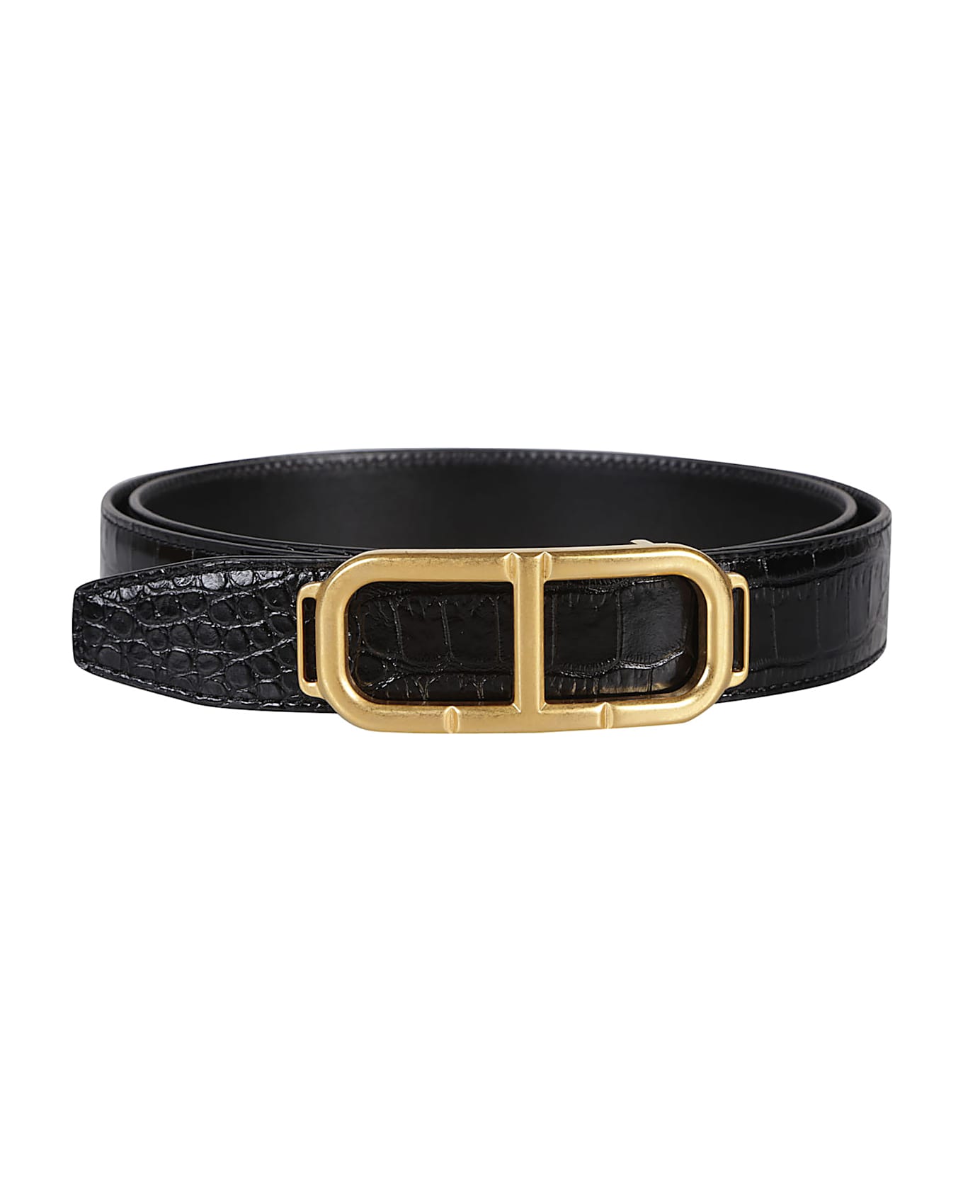 Tom Ford T Reversible Buckle Belt - Black