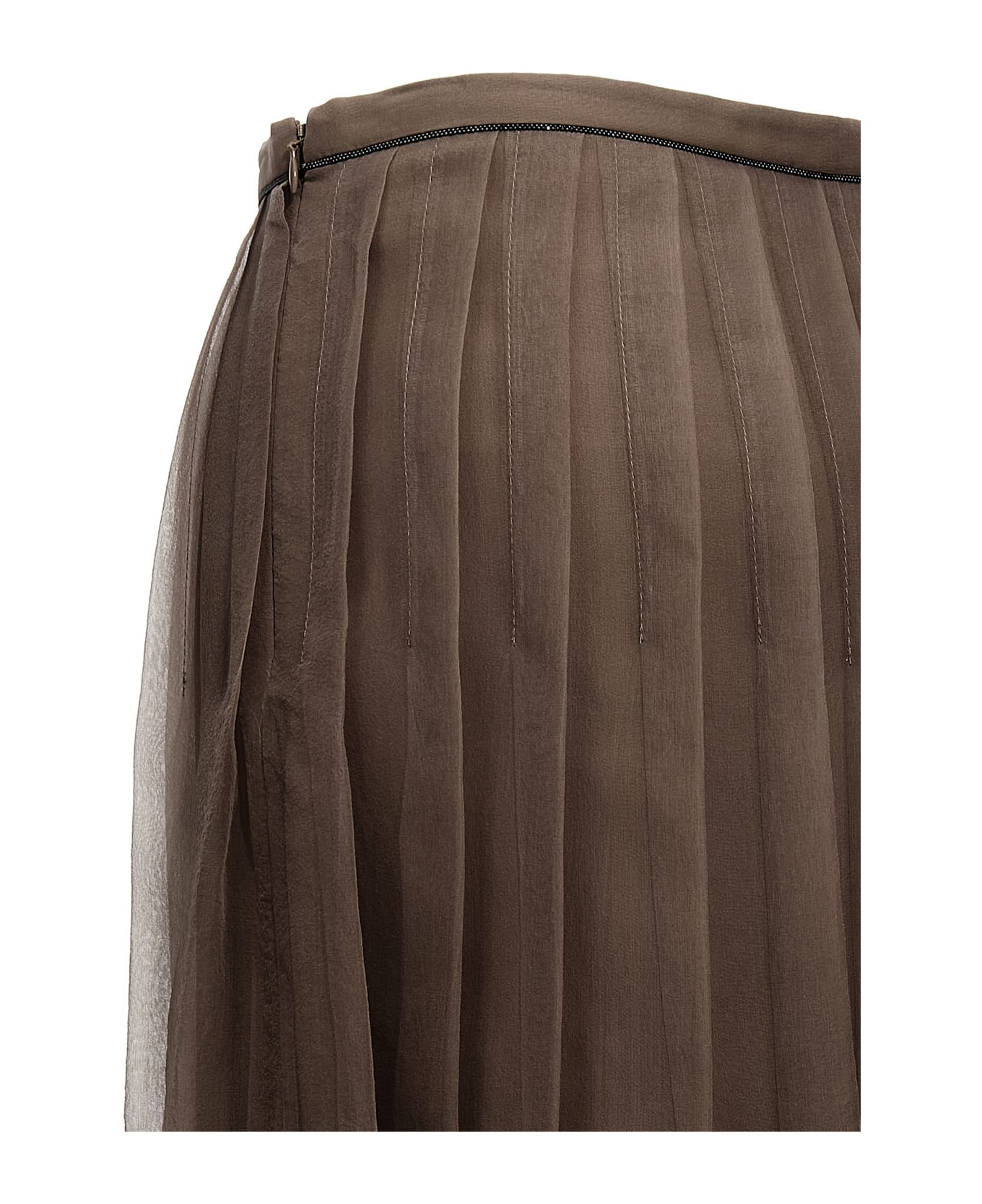 Brunello Cucinelli Tulle Skirt - Brown