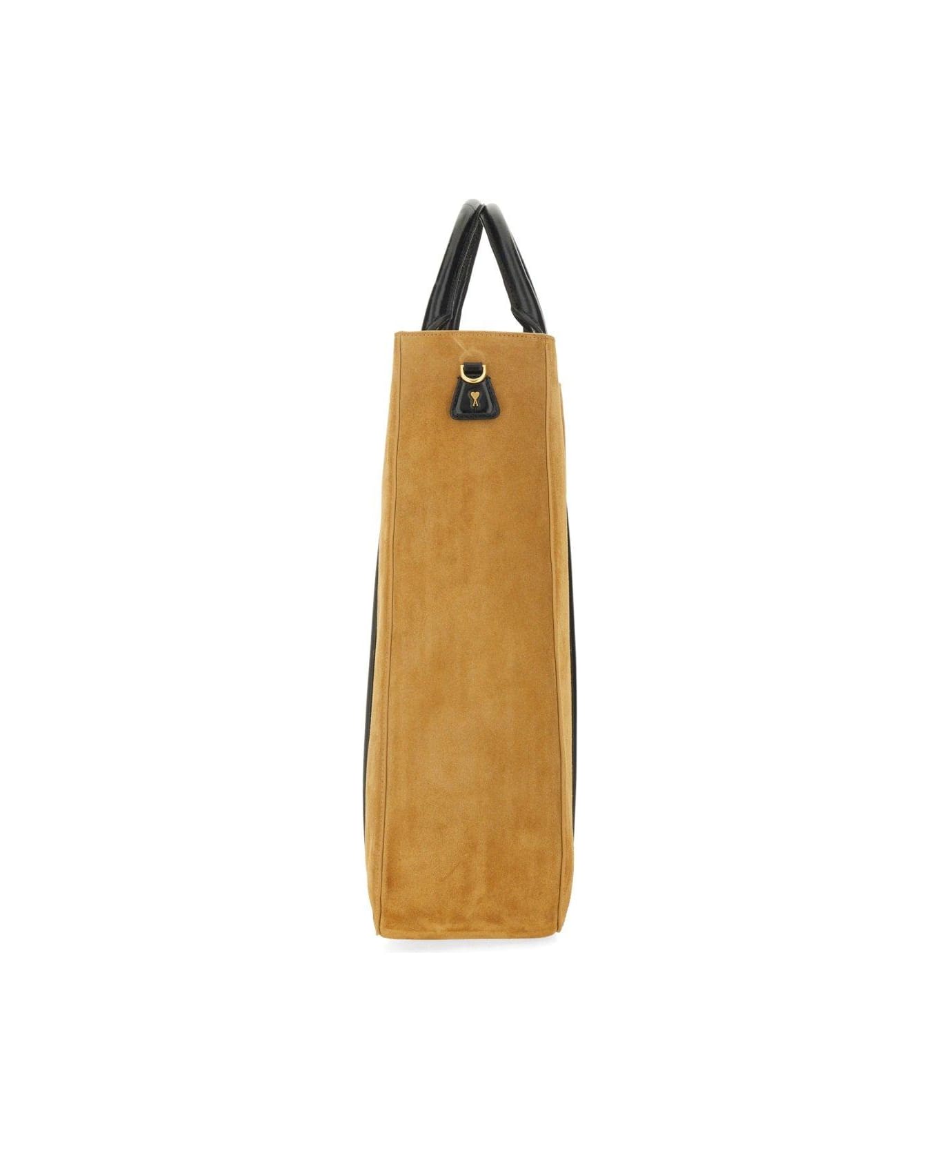 Ami Alexandre Mattiussi Ami Paris North South Tote Bag - BEIGE