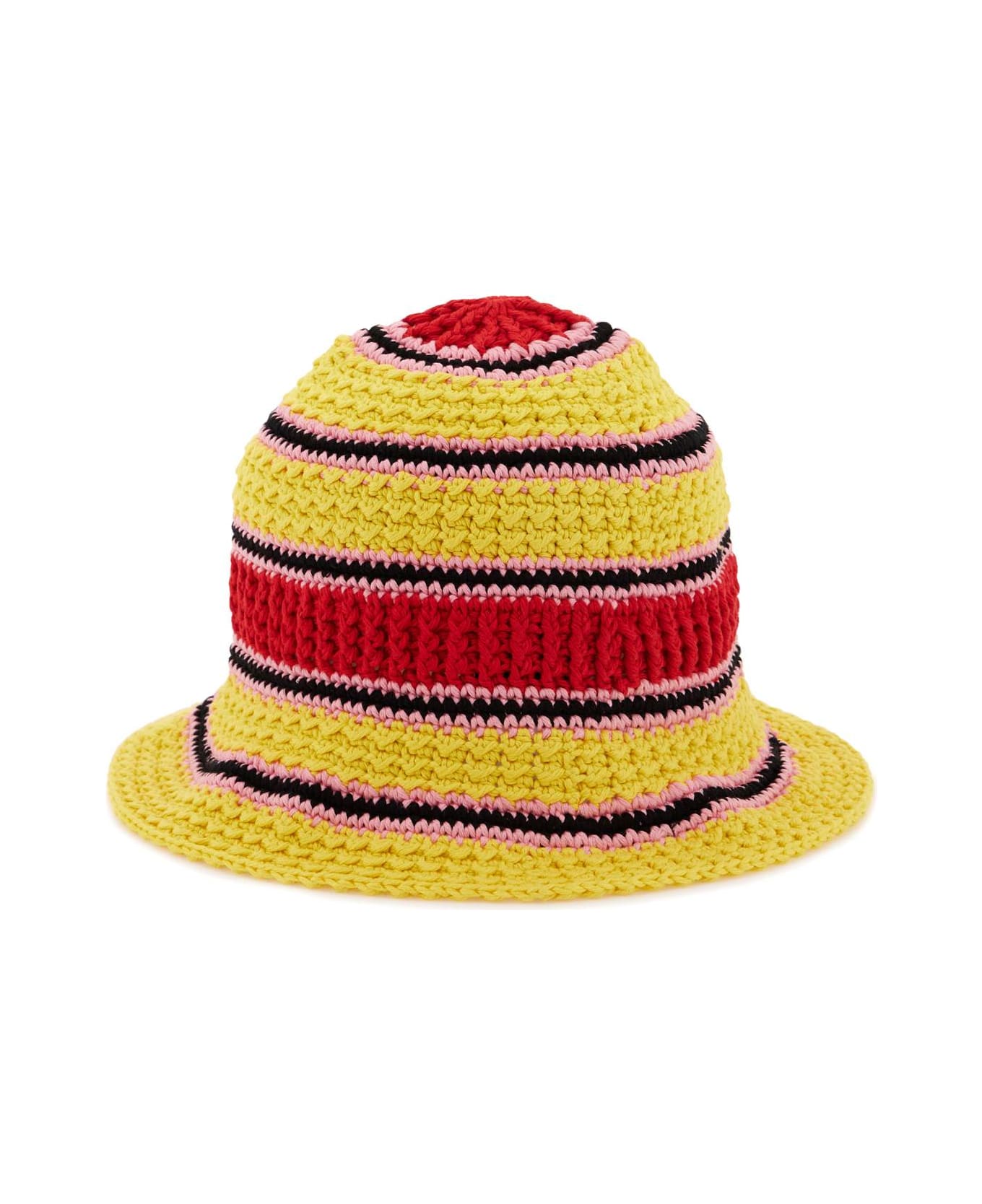 Stella McCartney Crochet Bucket Hat - PINK (Yellow)