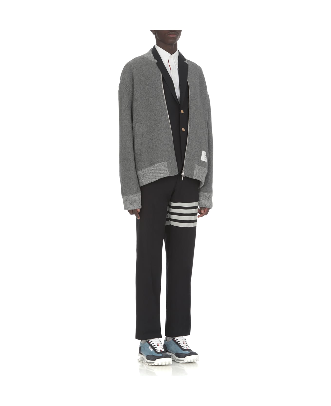 Thom Browne Classic Pants With Martingale - Blue