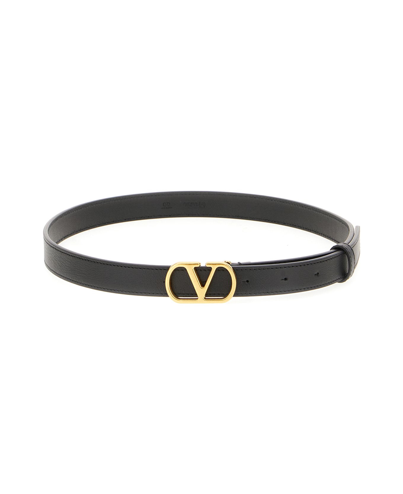 Valentino Garavani Black Leather Belt - Nero