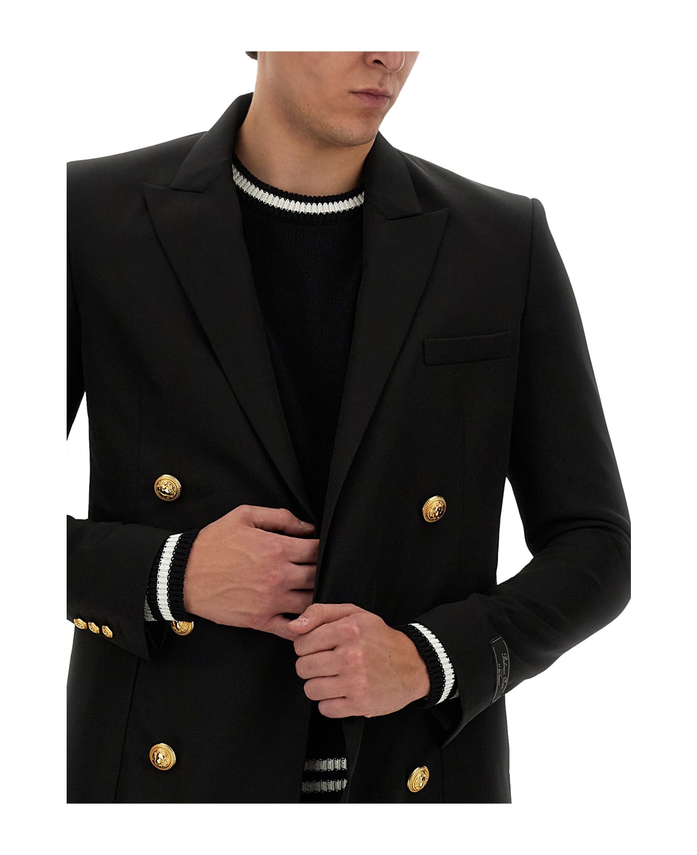Balmain Technical Wool Jacket - NERO