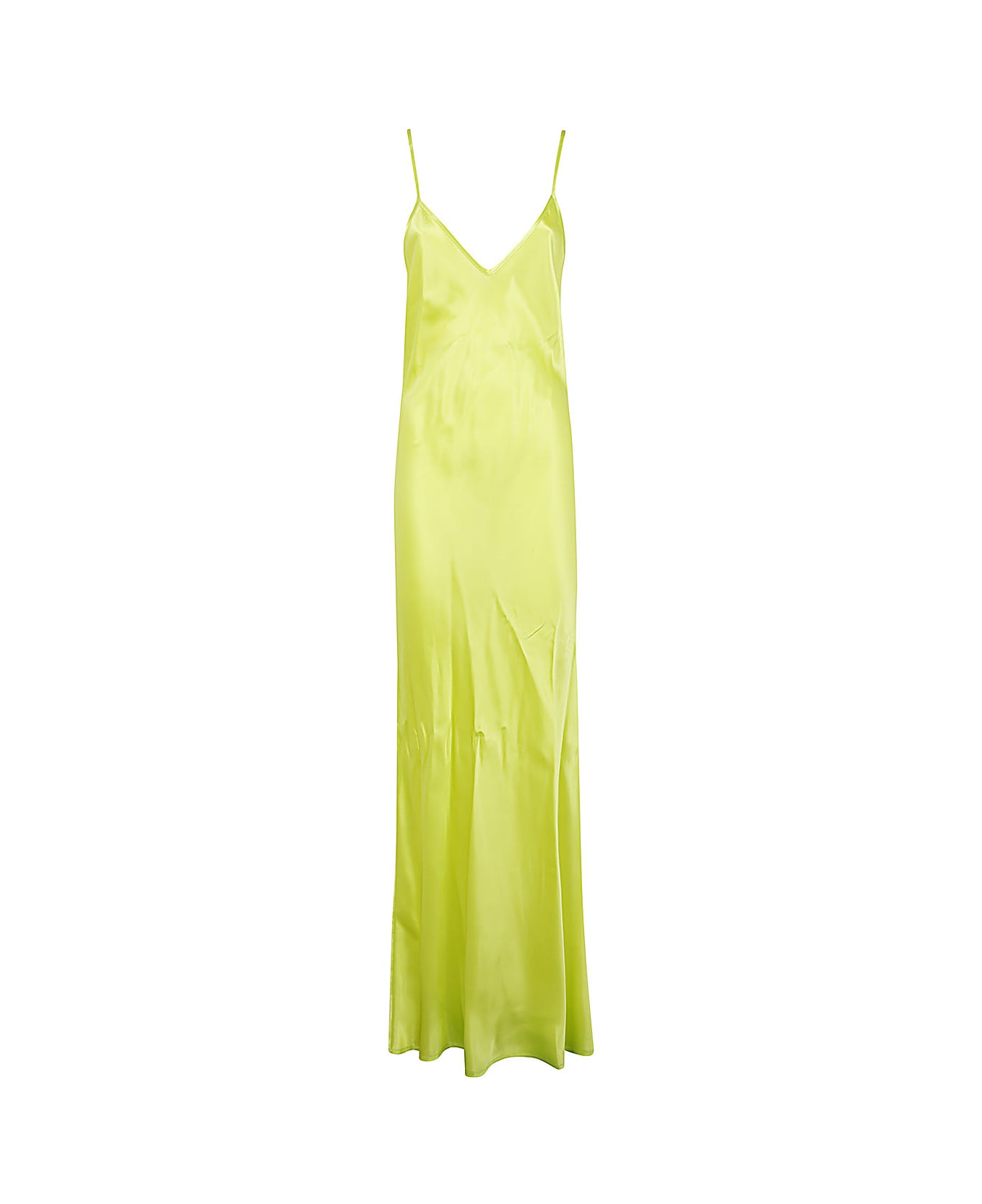 Pierre-Louis Mascia Silk Slip Dress - Lime ワンピース＆ドレス