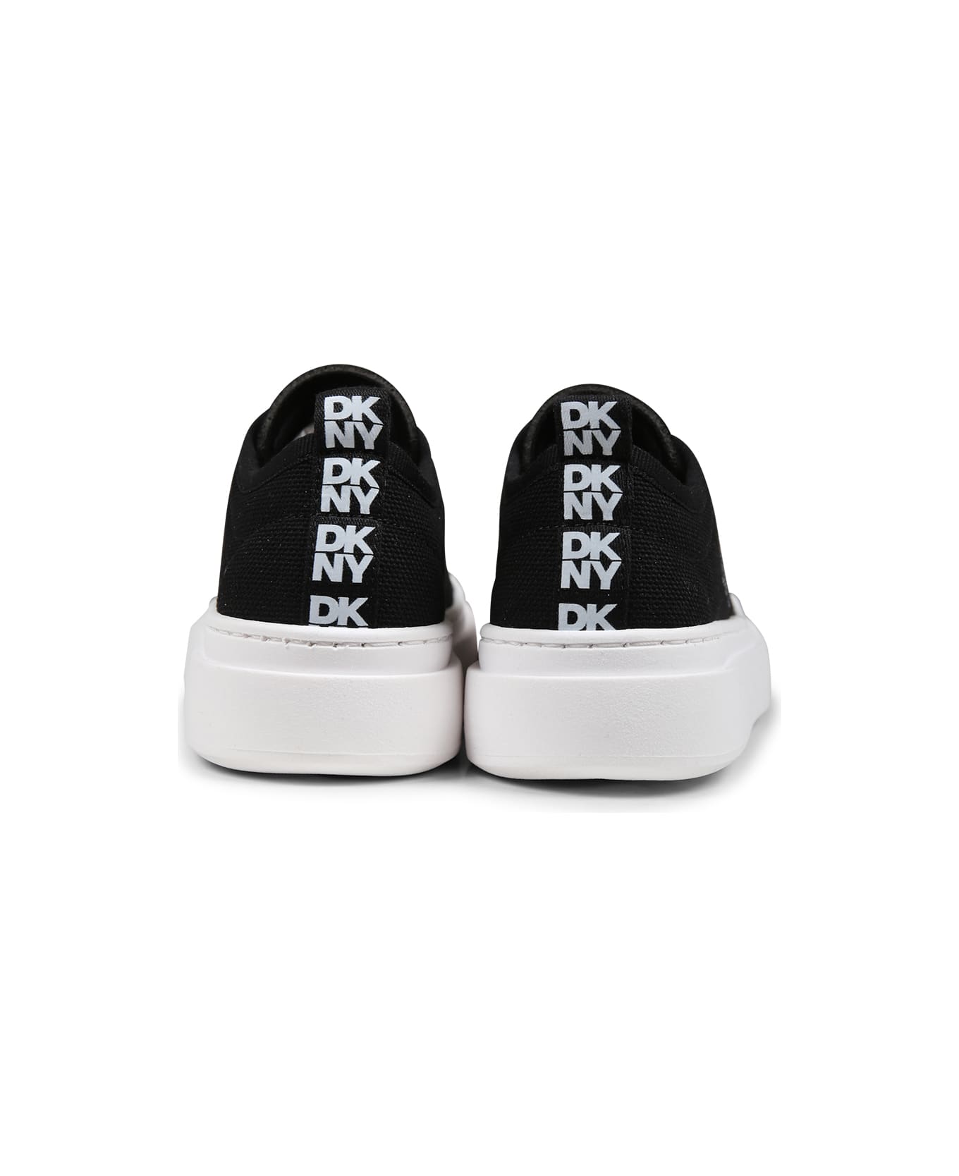 DKNY Black Sneakers For Girl With Logo - Black