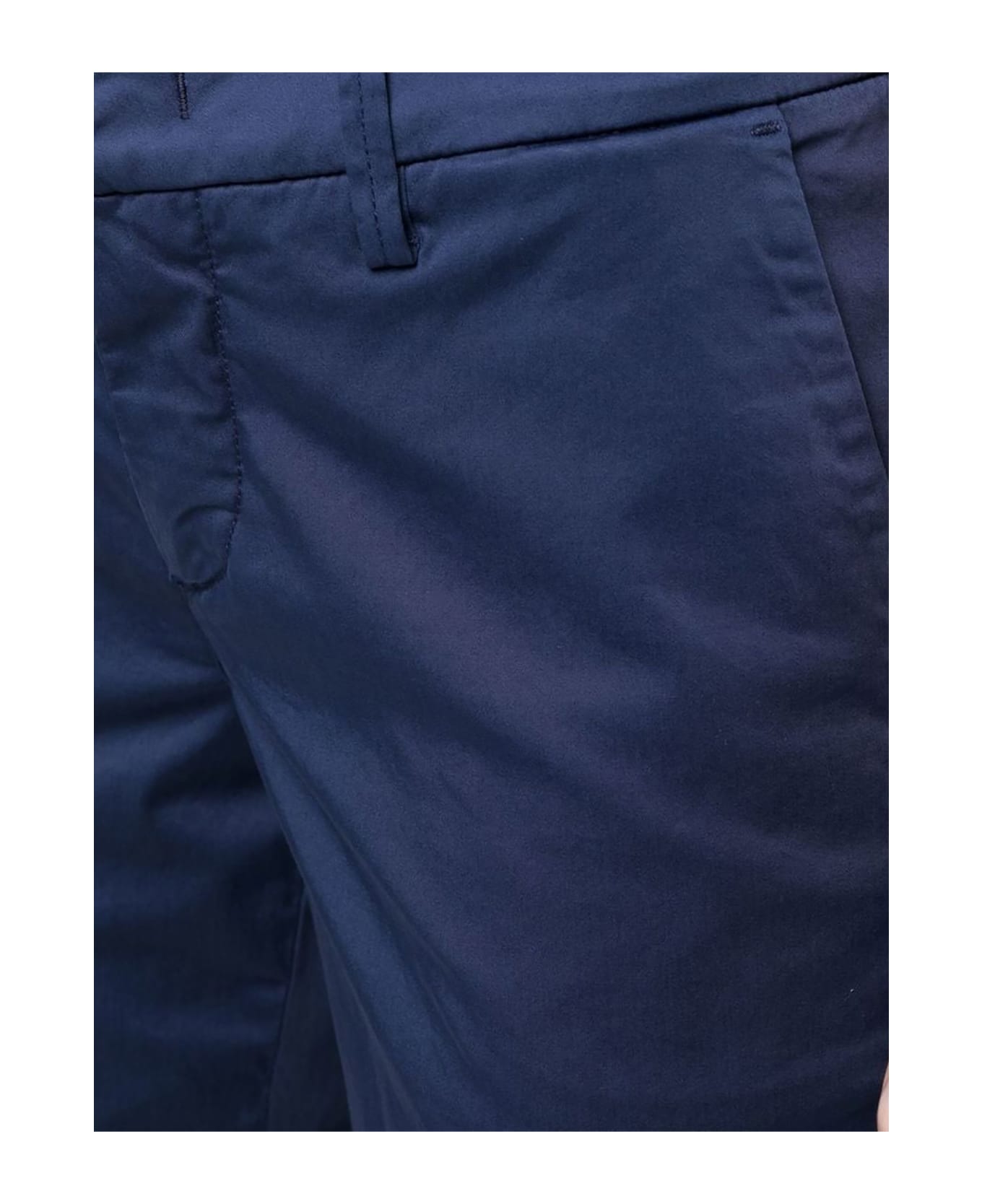 Fay Blue Stretch-cotton Trousers Fay