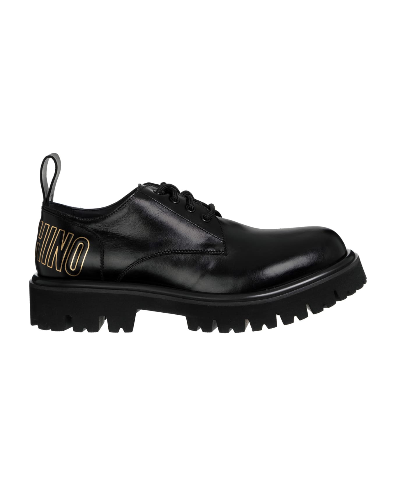 Moschino Leather Derby Shoes - Nero