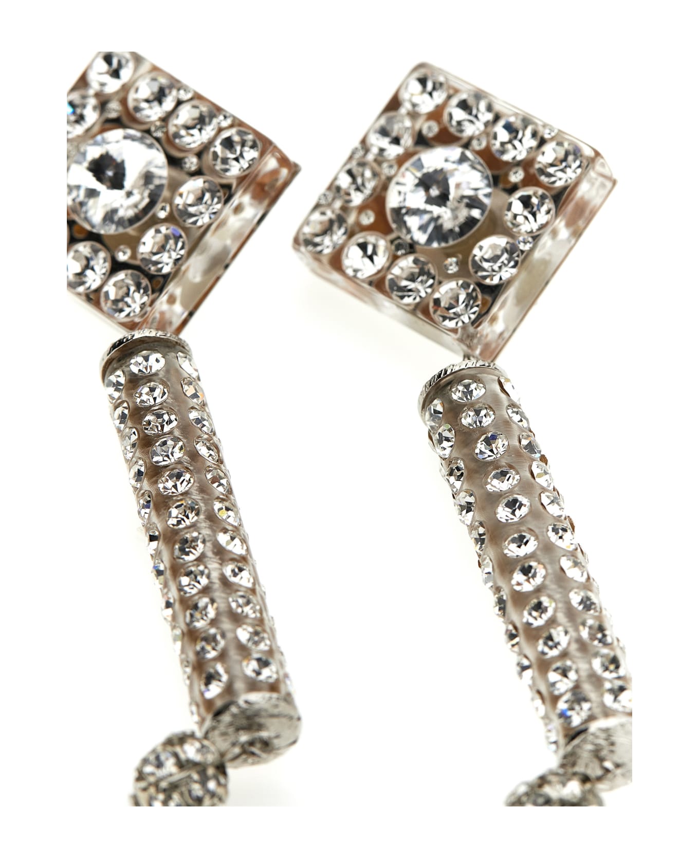 Alessandra Rich Crystal Earrings - Silver