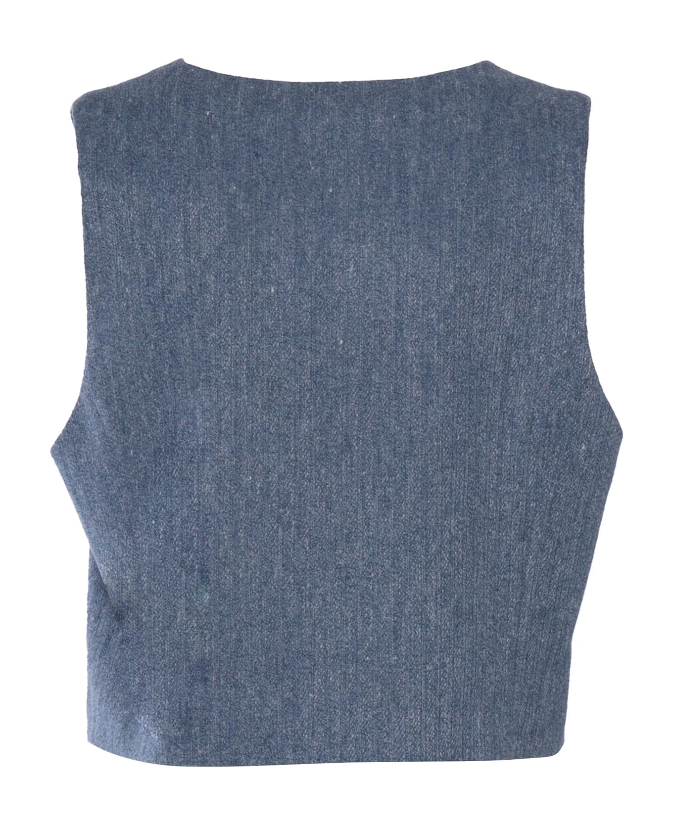 Circolo 1901 Linen And Cotton Vest - GREY