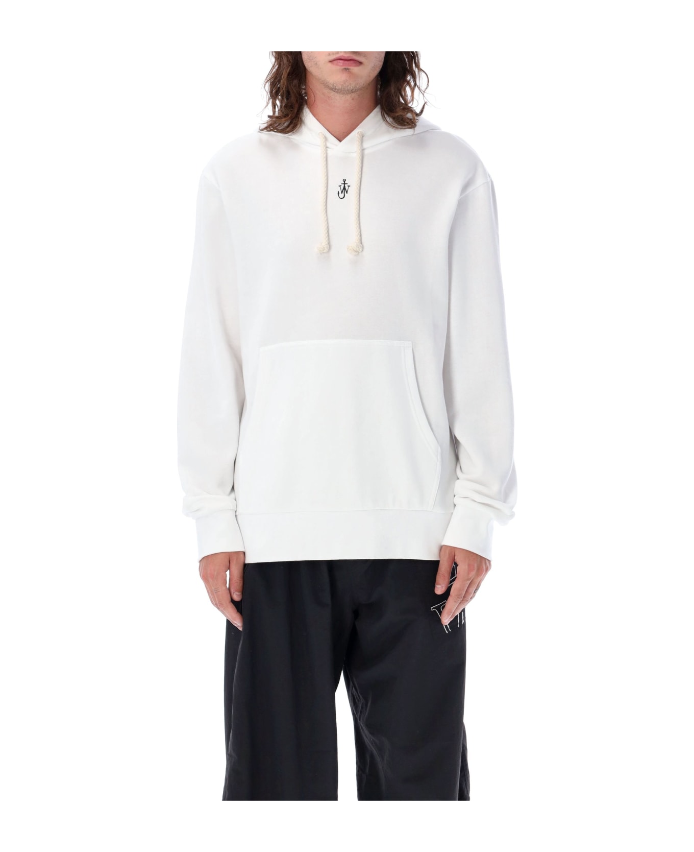 J.W. Anderson Anchor Embroidery Hoodie - WHITE フリース