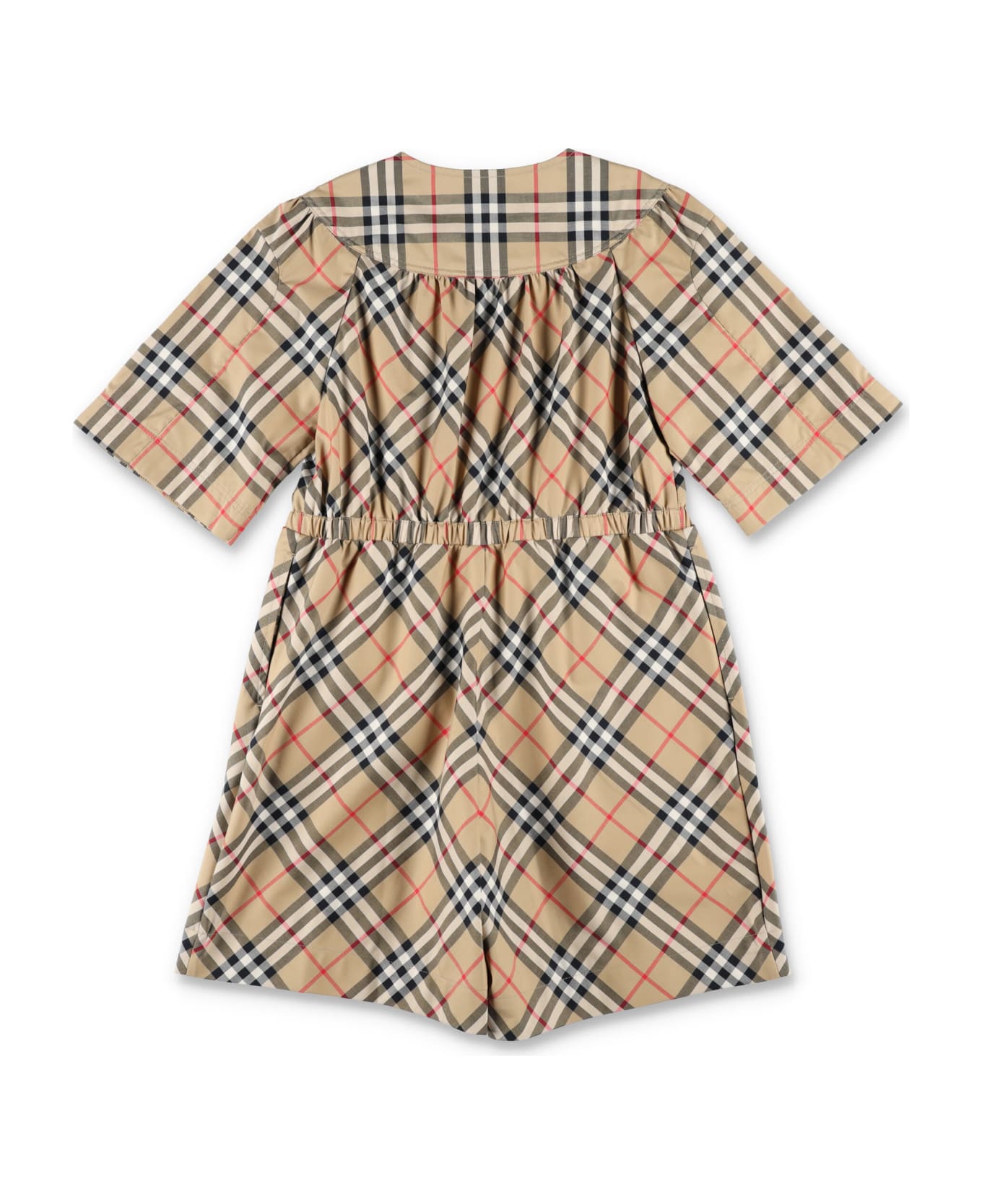 Burberry Check Playsuit - ARCHIVE BEIGE IP CHK