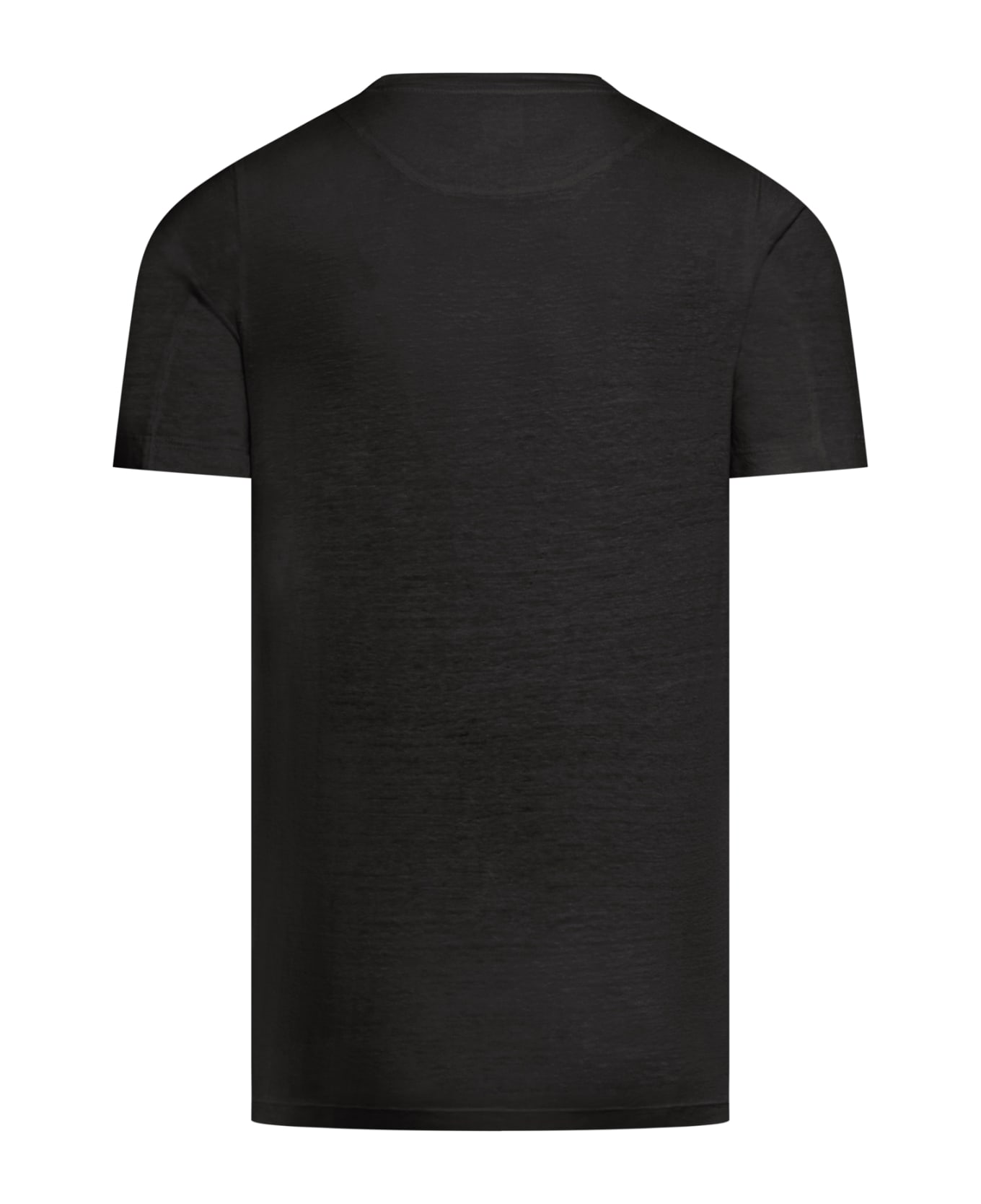 120% Lino Short Sleeve Men Tshirt - R Black