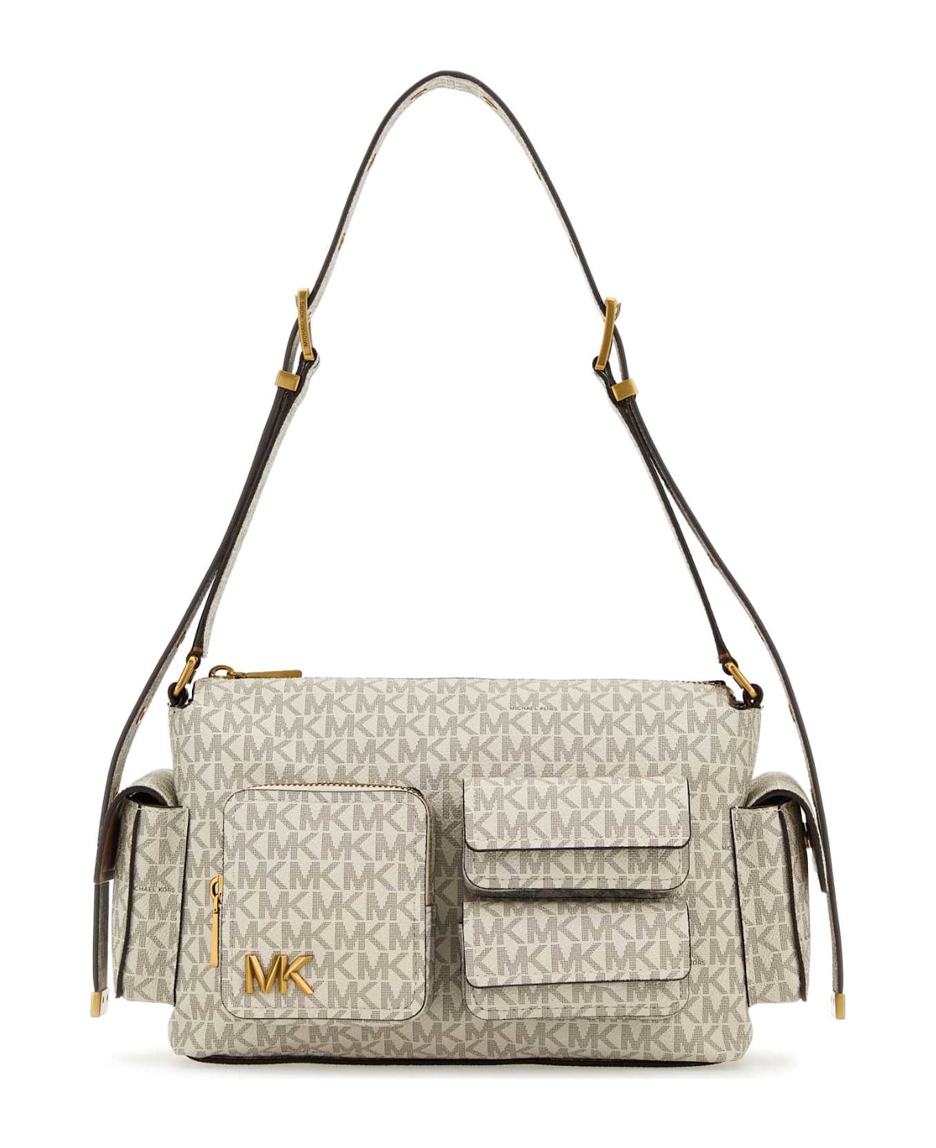 Michael Kors Printed Canvas Dakota Crossbody Bag - VANILLAACRN