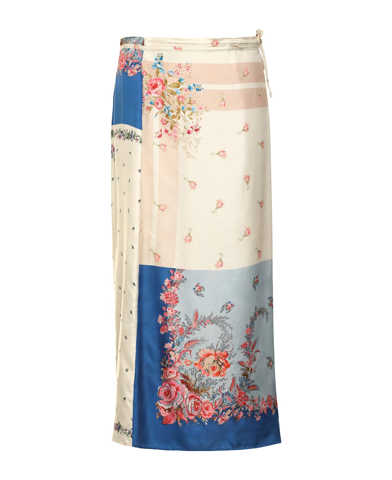 Weekend Max Mara Peggi Printed Silk Wrap Skirt - Ivory