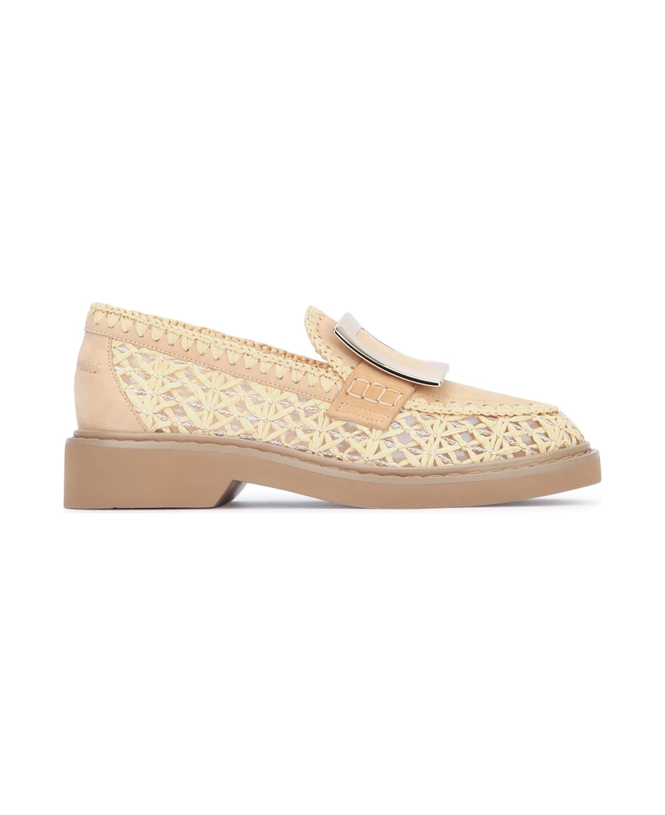 Roger Vivier Viv Rangers Raffia Braided Loafe 25 - C209DESERTOSCUM021COLLANTCHIAC002AVORI