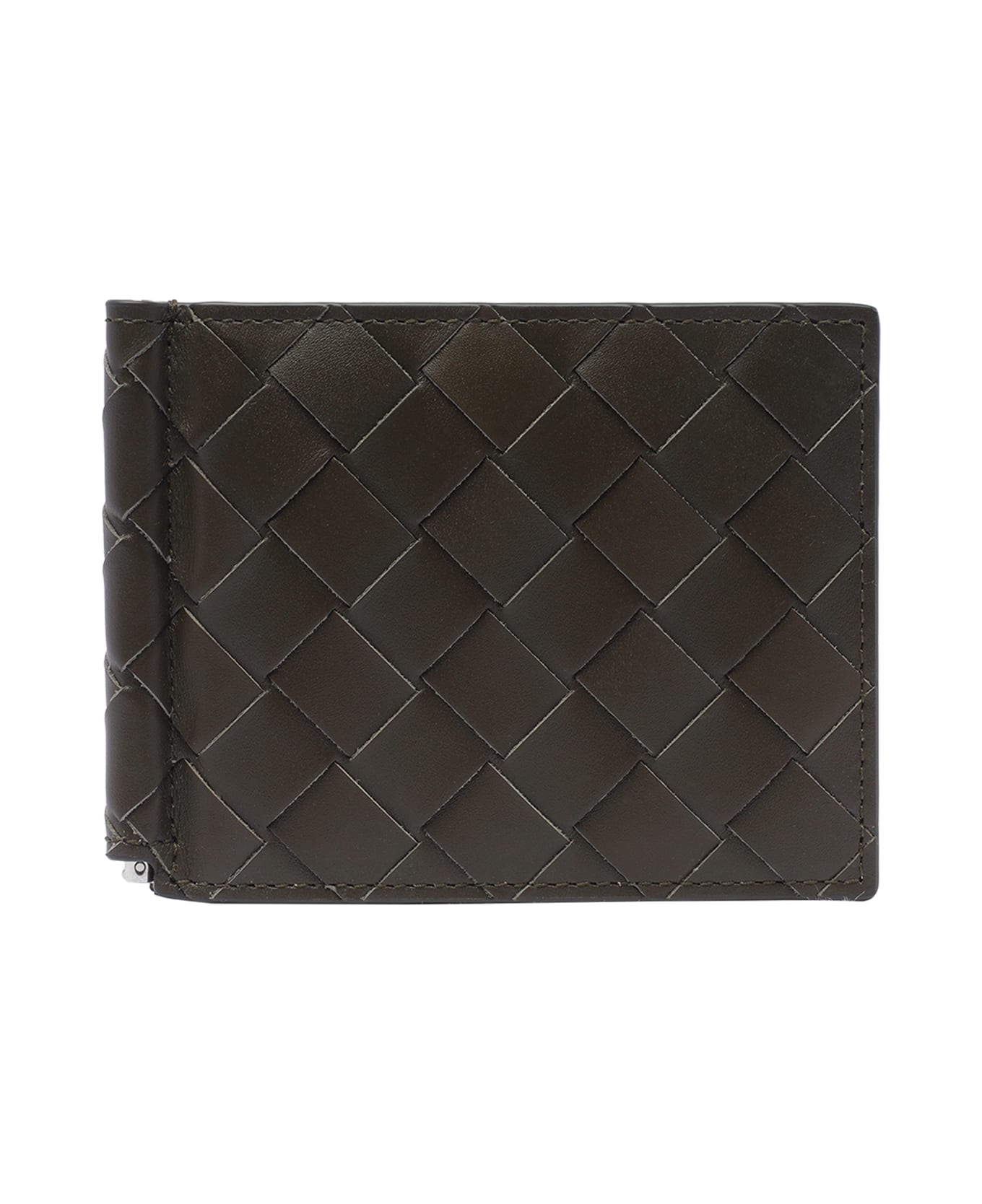 Bottega Veneta Intrecciato Bill Clip Wallet - Green