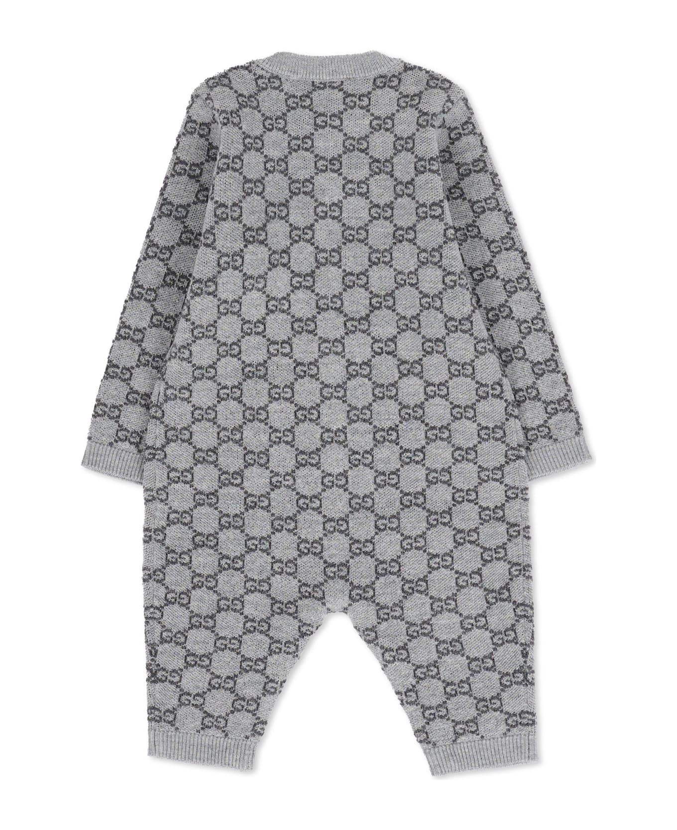 Gucci Grey Babygrow For Babykids With Gg - Grey