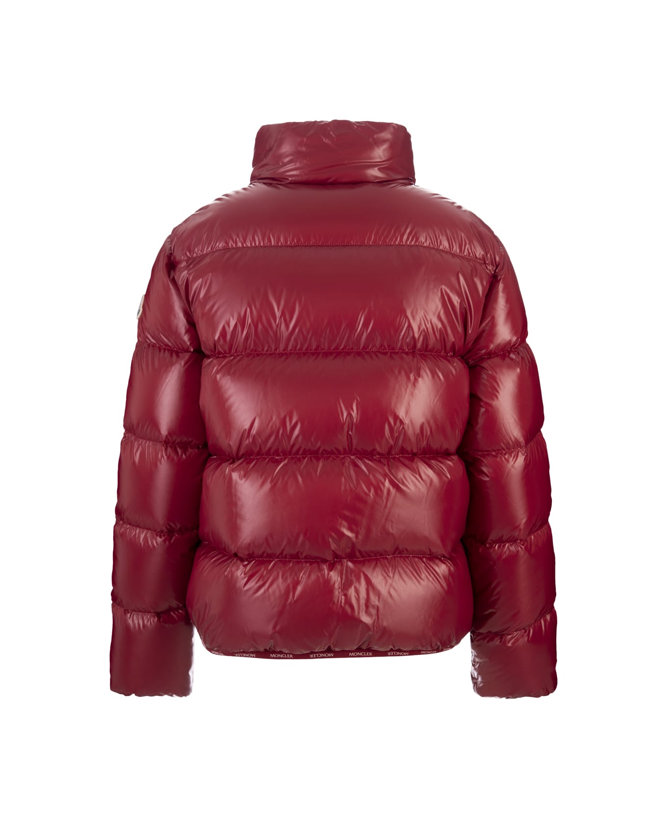 Moncler Red Abbadia Short Down Jacket - Red