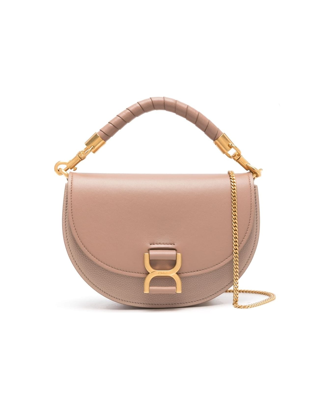 Chloé Woodrose Marcie Bag With Flap And Chain - Pink