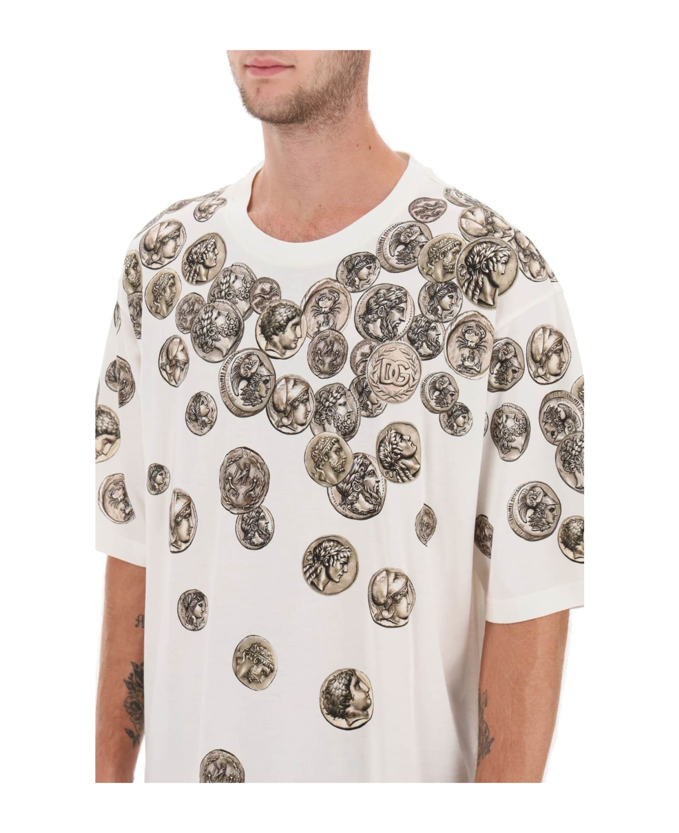 Dolce & Gabbana Coins Print T-shirt - White