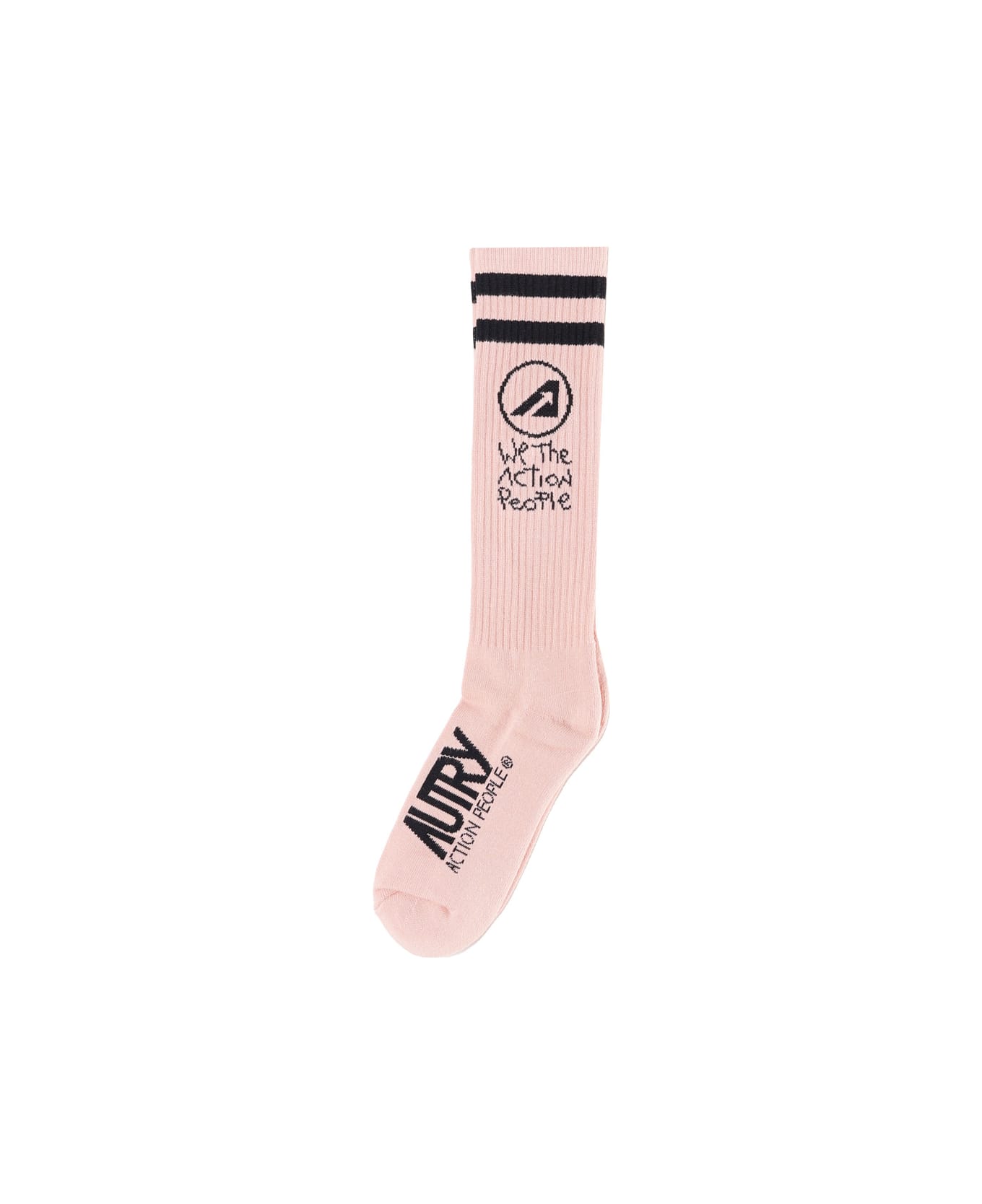 Autry Socks With Logo - Pnk/blk